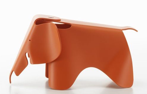 Eames Elephant Small klein RE Vitra Red Orange