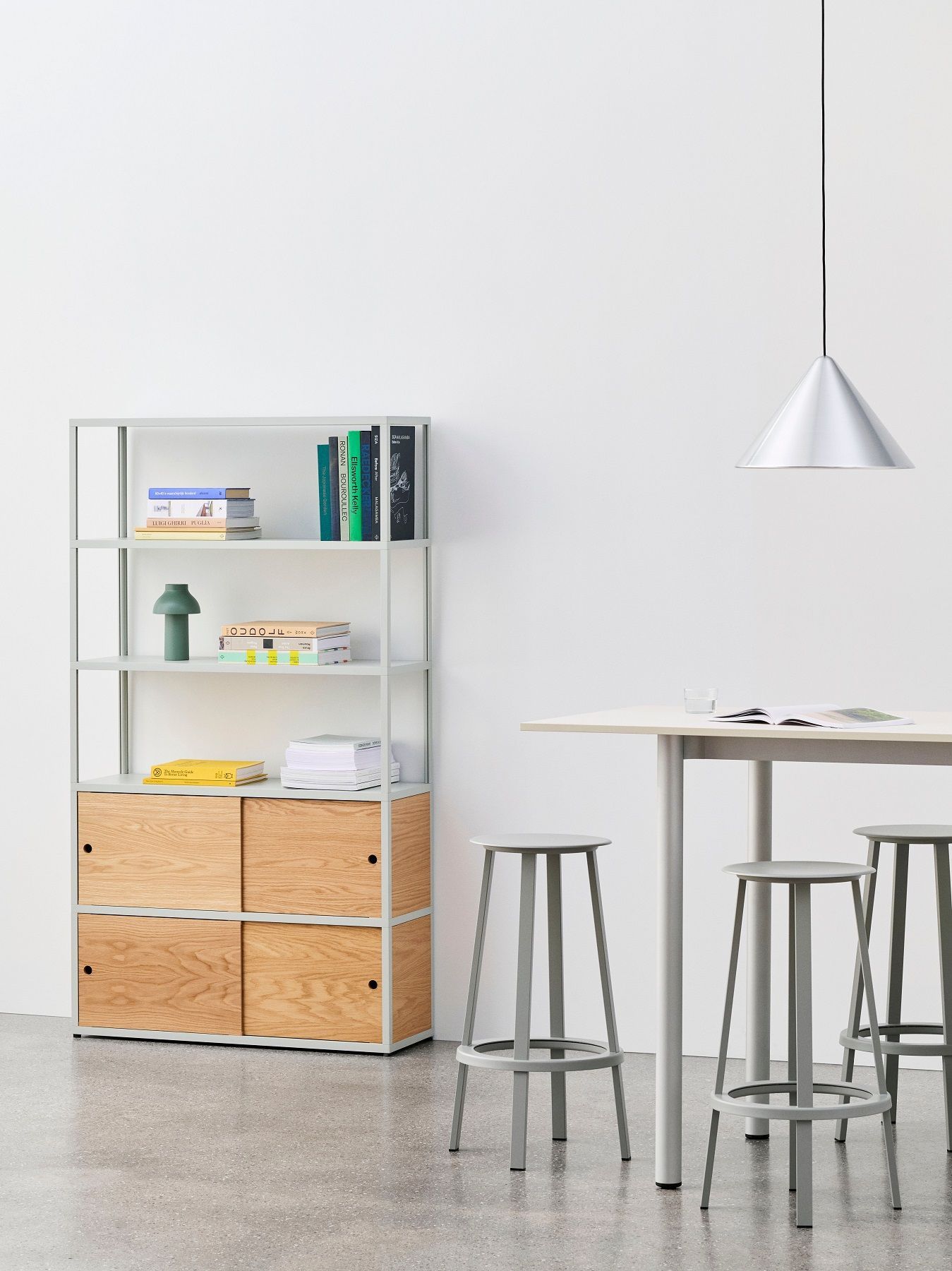 Compass Pendant 260 Pendelleuchte Aluminium brushed Hay