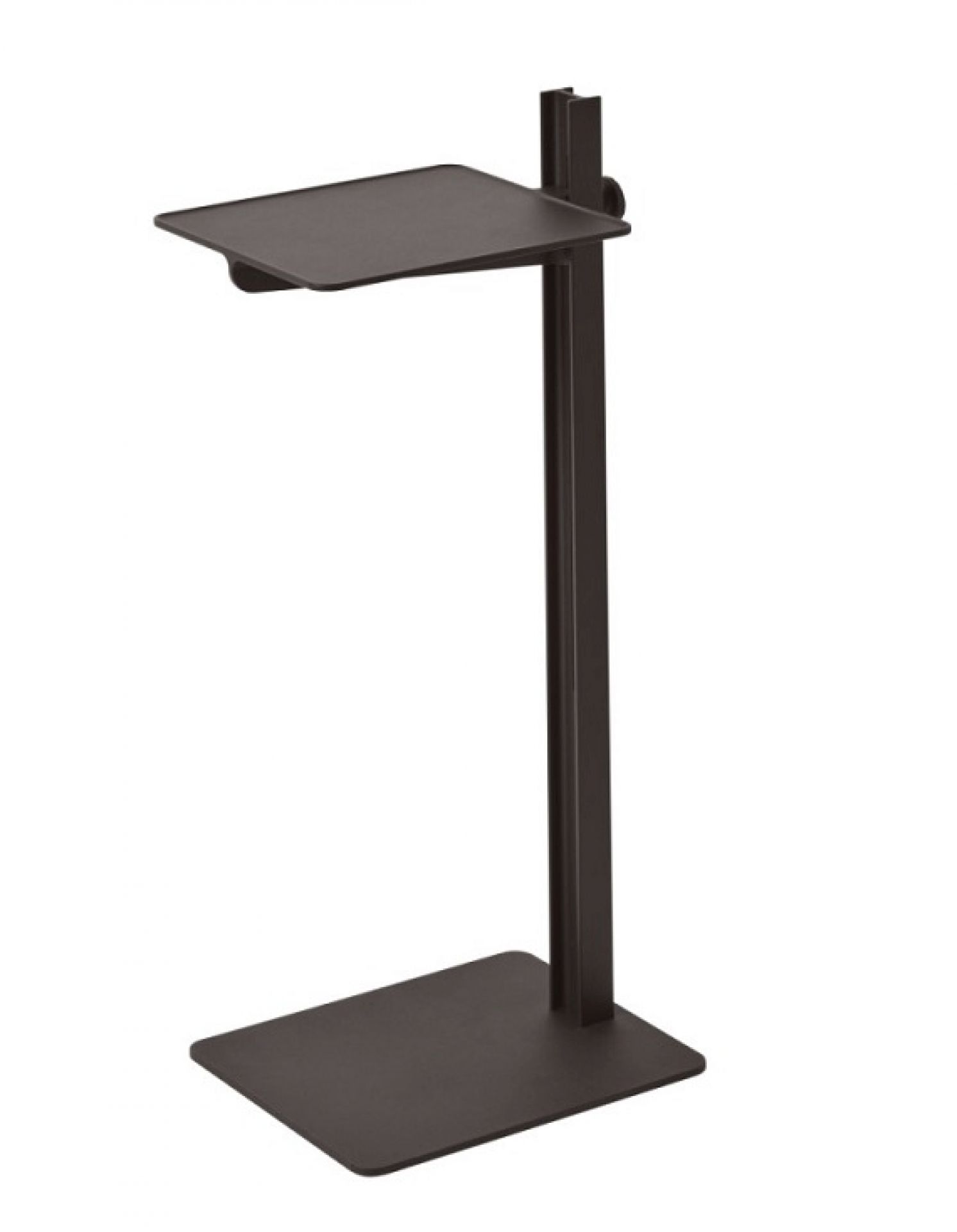 Schwarzer Museum Beistelltisch von String Furniture, höhenverstellbar, ideal als Nachttisch oder Laptop-Tisch.