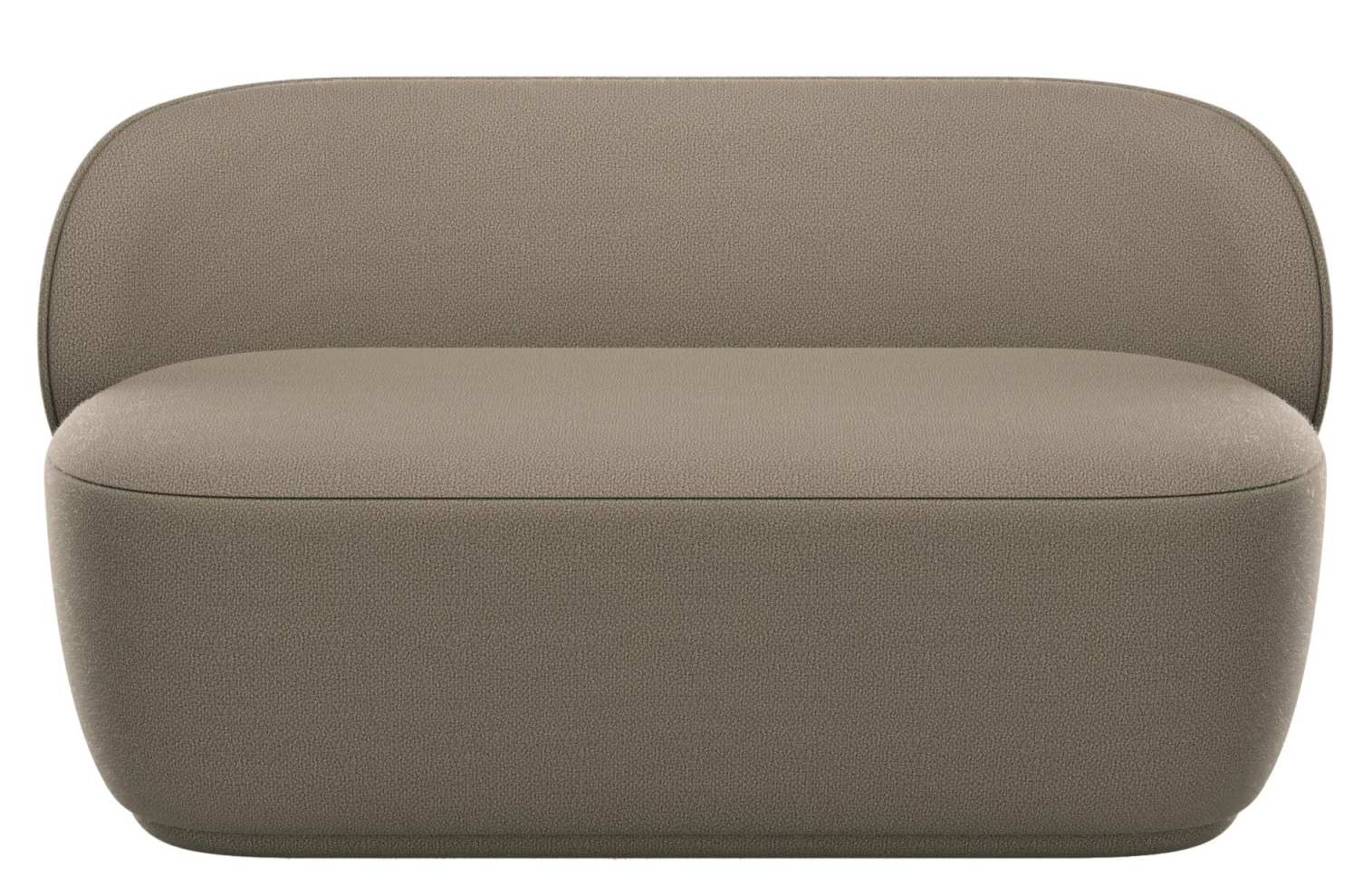 Kuon 2-Sitzer Sofa in Shitake Farbe. Modernes Design Sofa mit Bouclé Bezug.