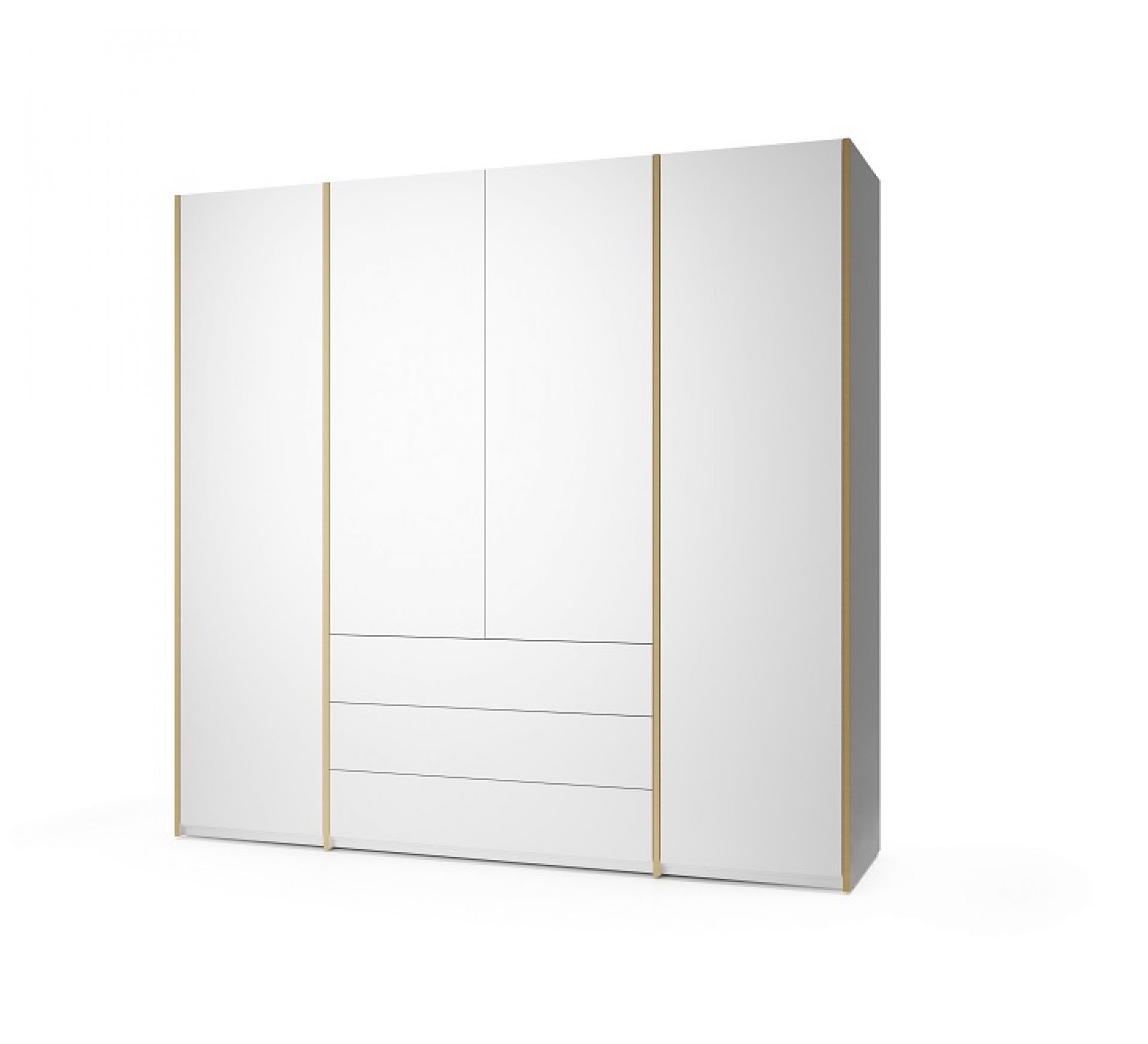 Weißer MODULAR PLUS Schrank von Müller Möbelwerkstätten mit Türen und Schubladen, modernes Design.