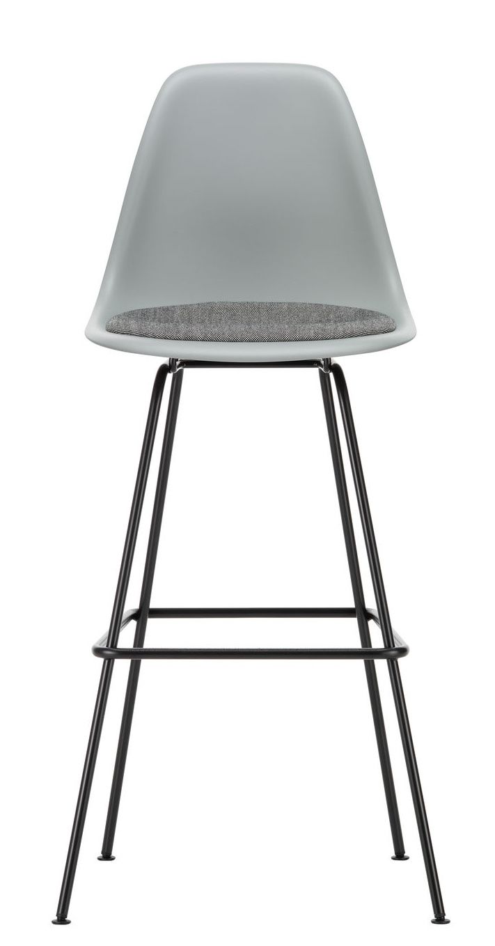 Eames Plastic Bar Stool Barhocker High mit Sitzpolster Vitra