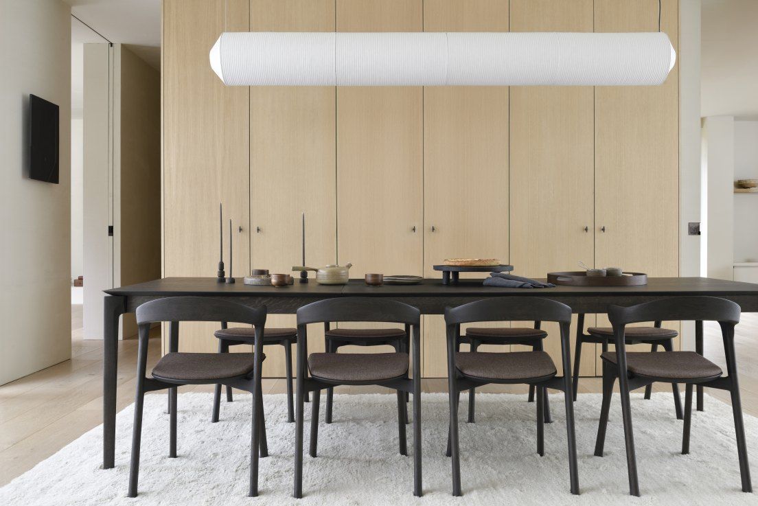 Bok Stuhl Eiche braun / Stoff Warm braun Ethnicraft