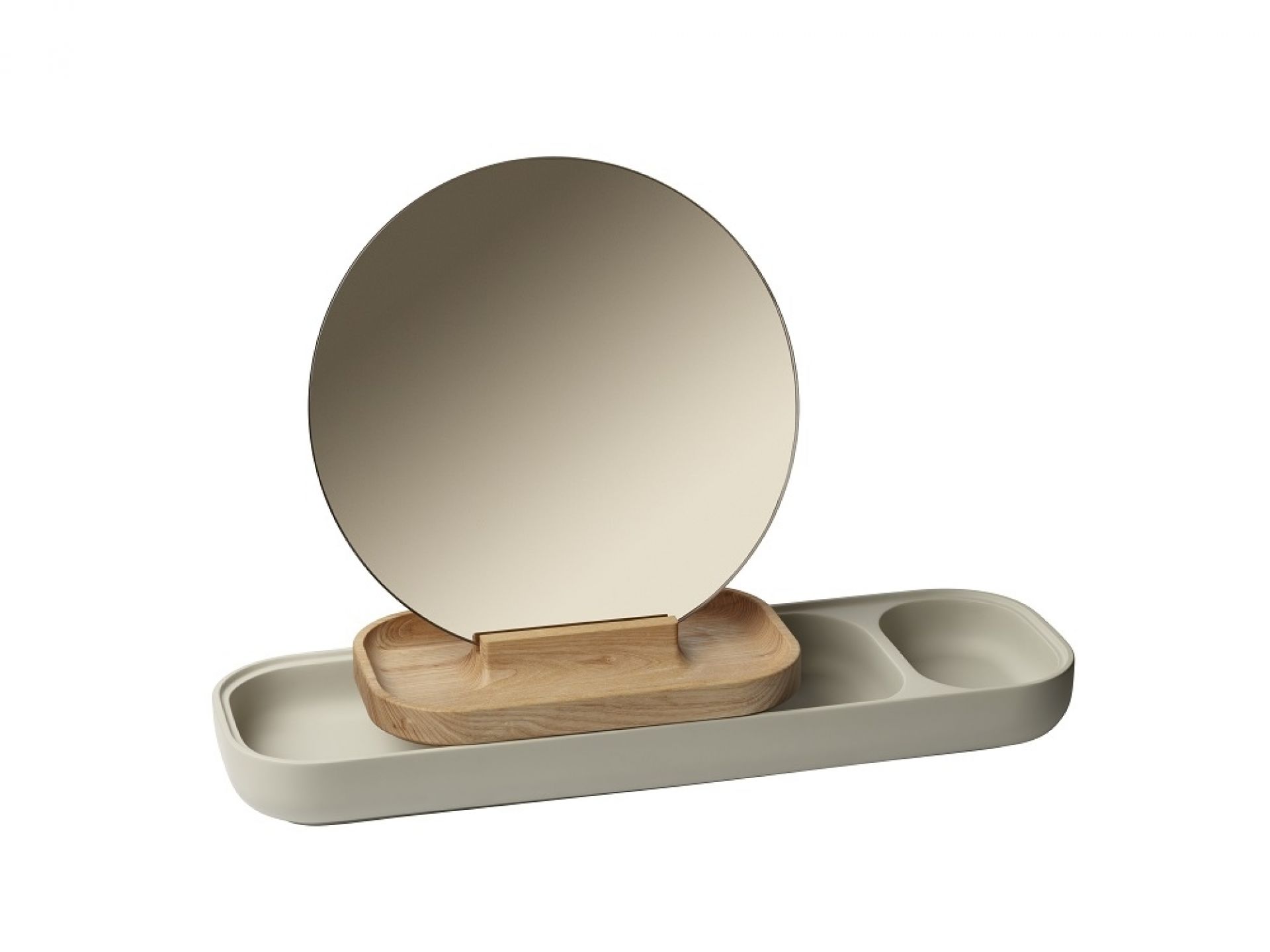 Slide Aufbewahrungseinheit von Fritz Hansen: Organizer mit Spiegel und Ablage für Bad oder Schminktisch.