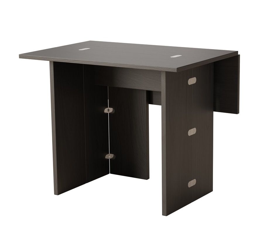 Flip Table Klapptisch von Design House Stockholm, halb ausgeklappt, ideal für kleine Räume.