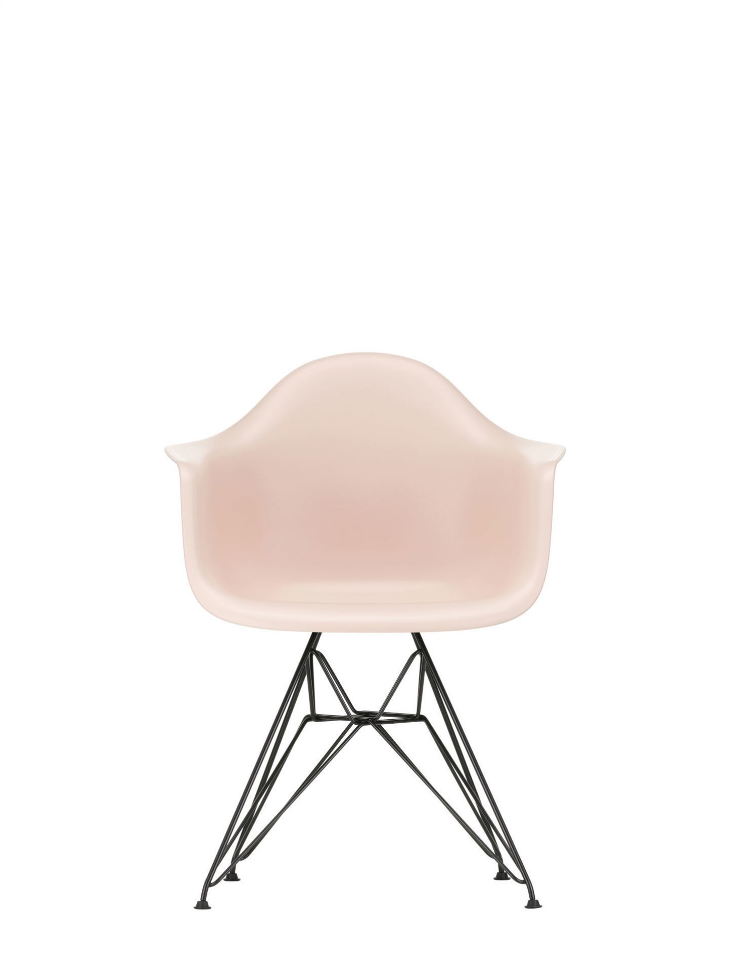 Eames Plastic Arm Chair DAR Stuhl Vitra Verchromt - Tiefschwarz
