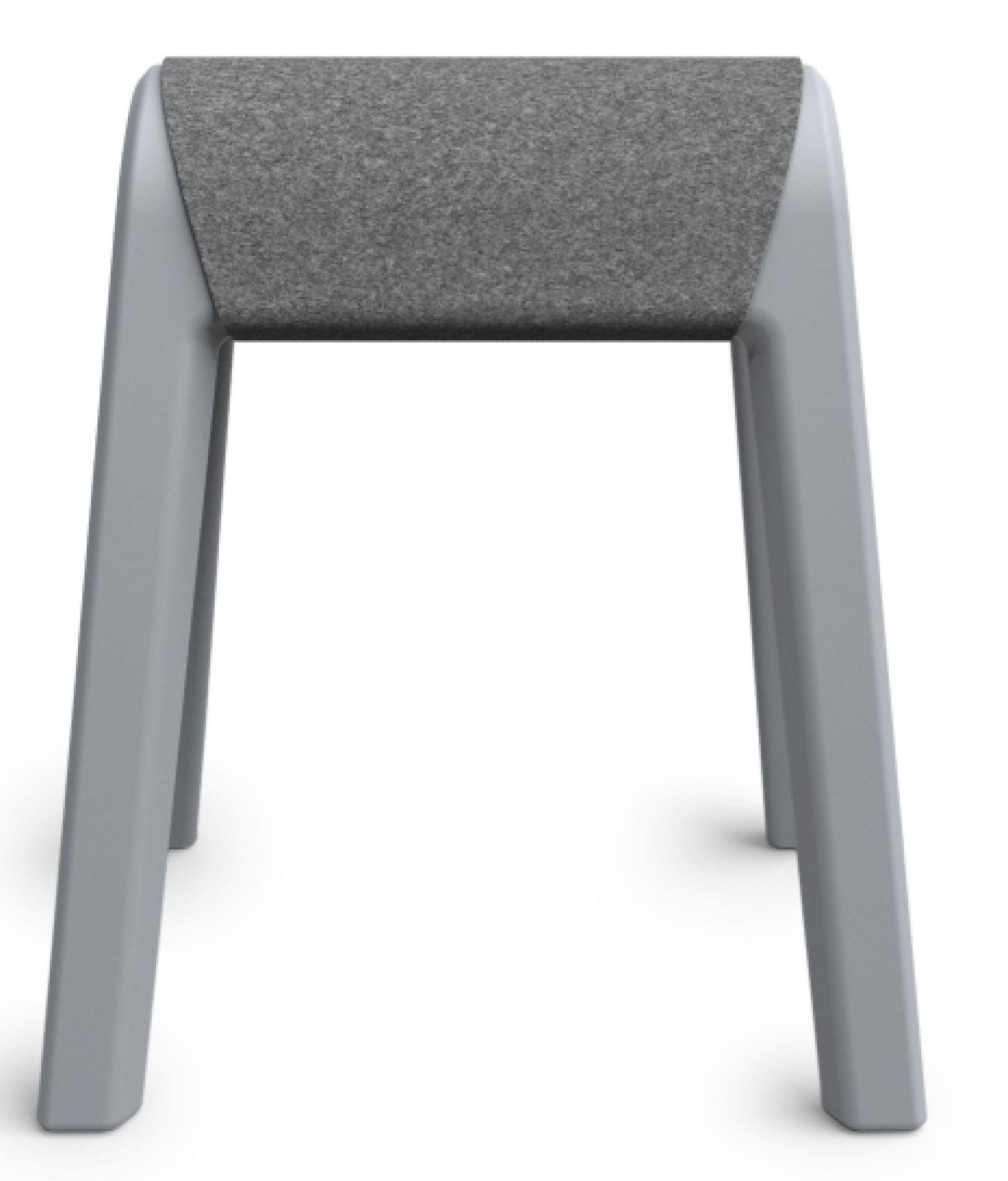 Wilkhahn Sitzauflage Programm 204 in Anthrazit: Gepolsterte Sitzfläche mit grauem Bezug und silberfarbenem Gestell.