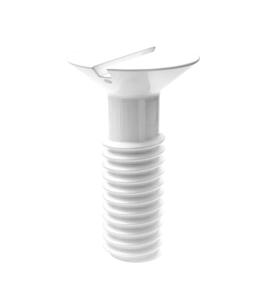 Weisser Screw Tisch von Eero Aarnio Originals: Grosser, moderner Beistelltisch in Schraubenform.