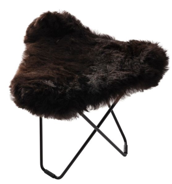 Iceland Flying Goose Schaffellhocker Cuero Schwarz / Shorn schwarz