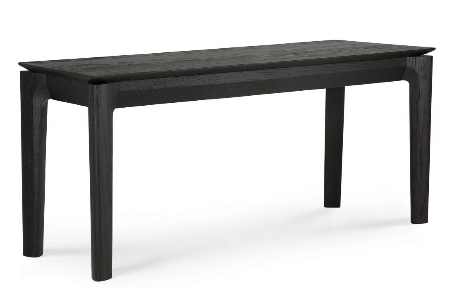 Schwarze Bok Bank von Ethnicraft aus Eichenholz, moderne Holzbank für Esszimmer und Wohnbereich.