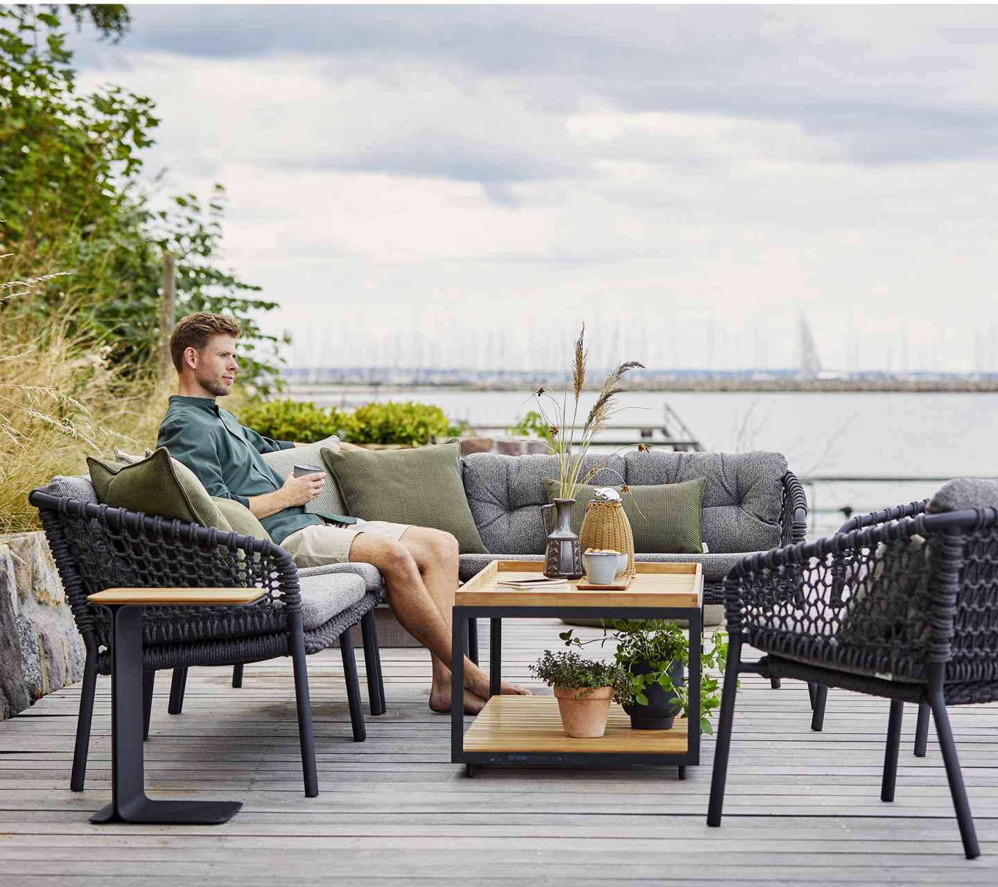 Ocean Eckmodul Sofa Outdoor Cane-Line 