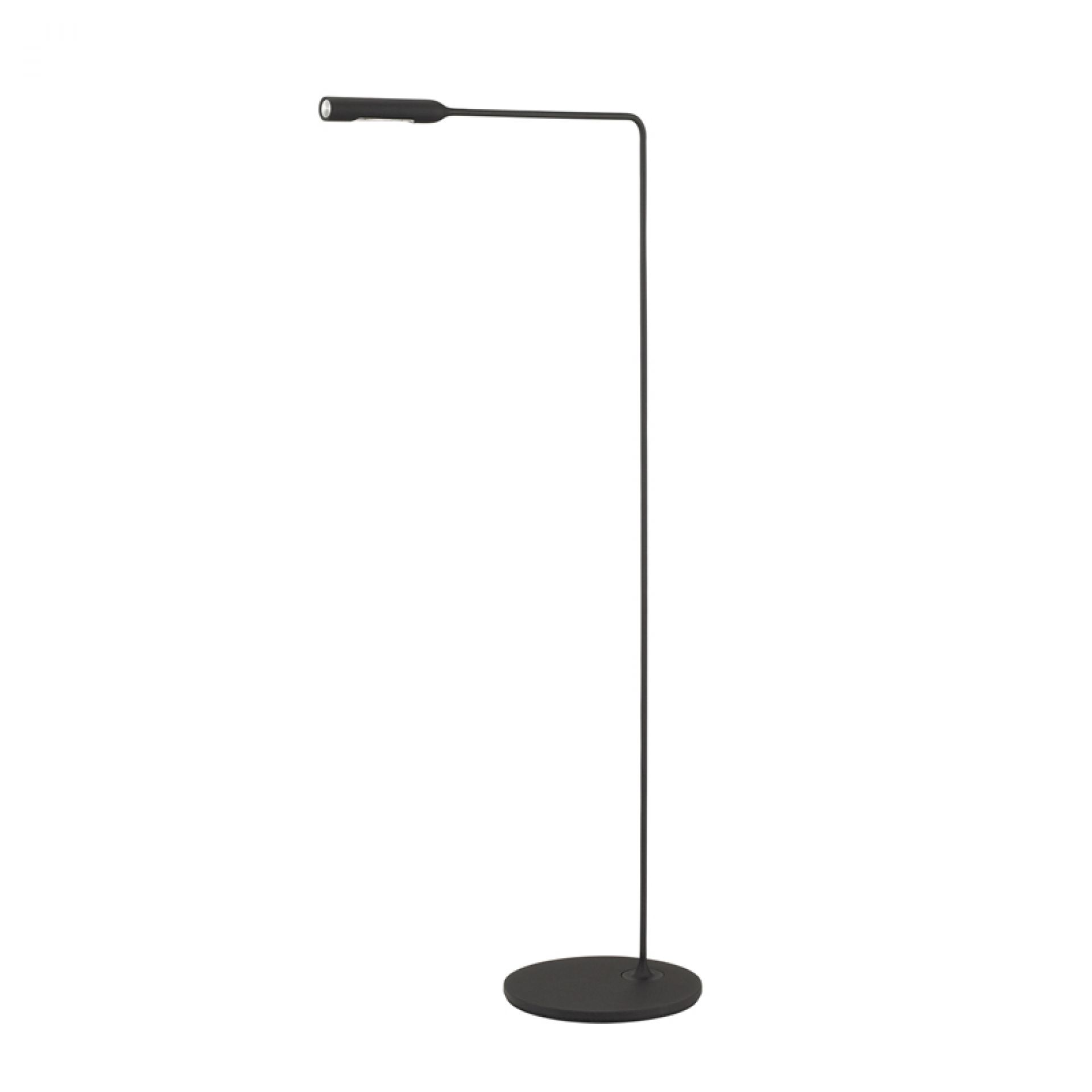 Schwarze Flo Lounge Stehleuchte von Lumina: Moderne LED-Stehlampe mit minimalistischem Design für Wohnzimmer.