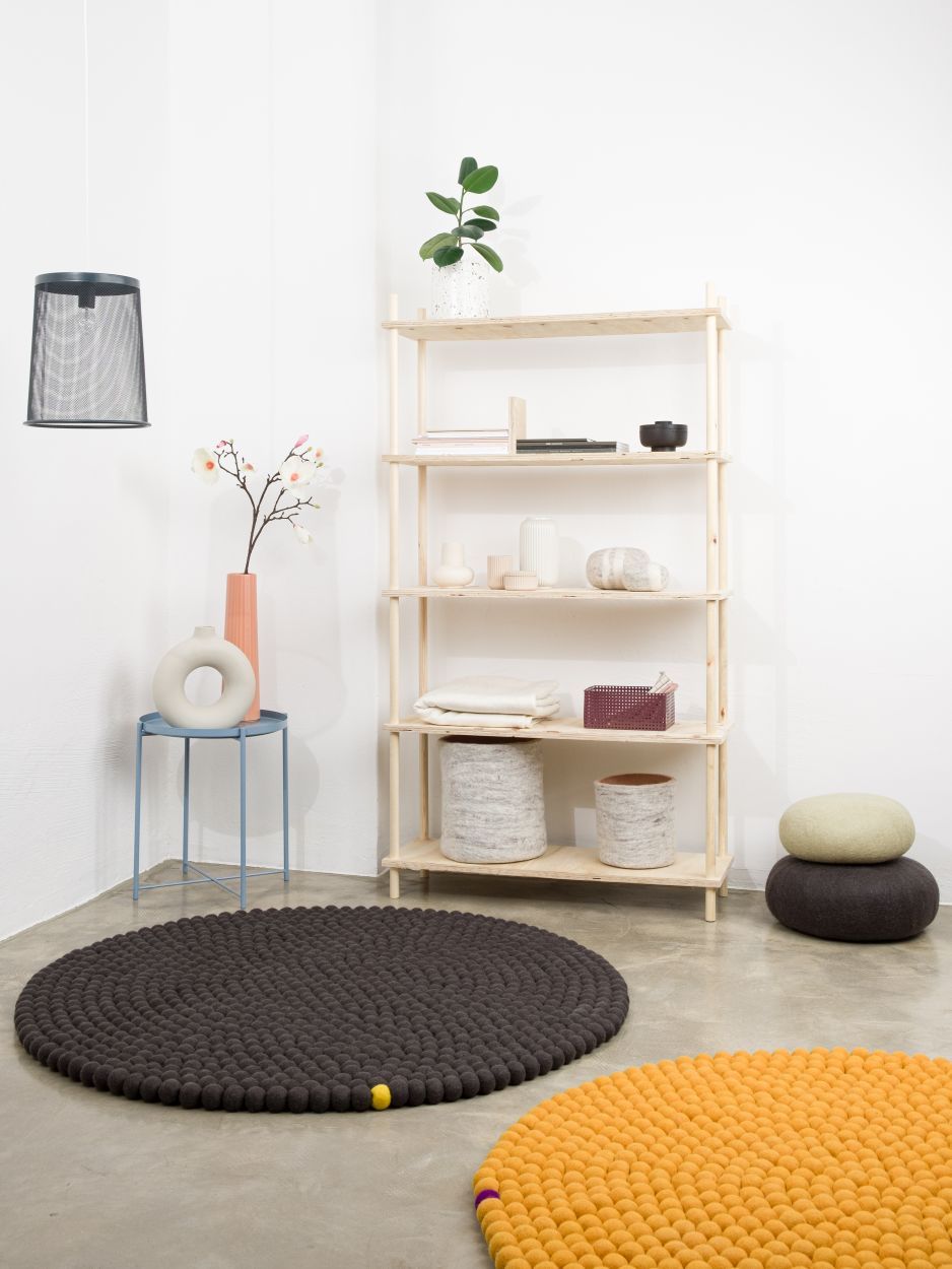 Big One Rund Filzteppich Ø 200 cm myfelt Ockergelb