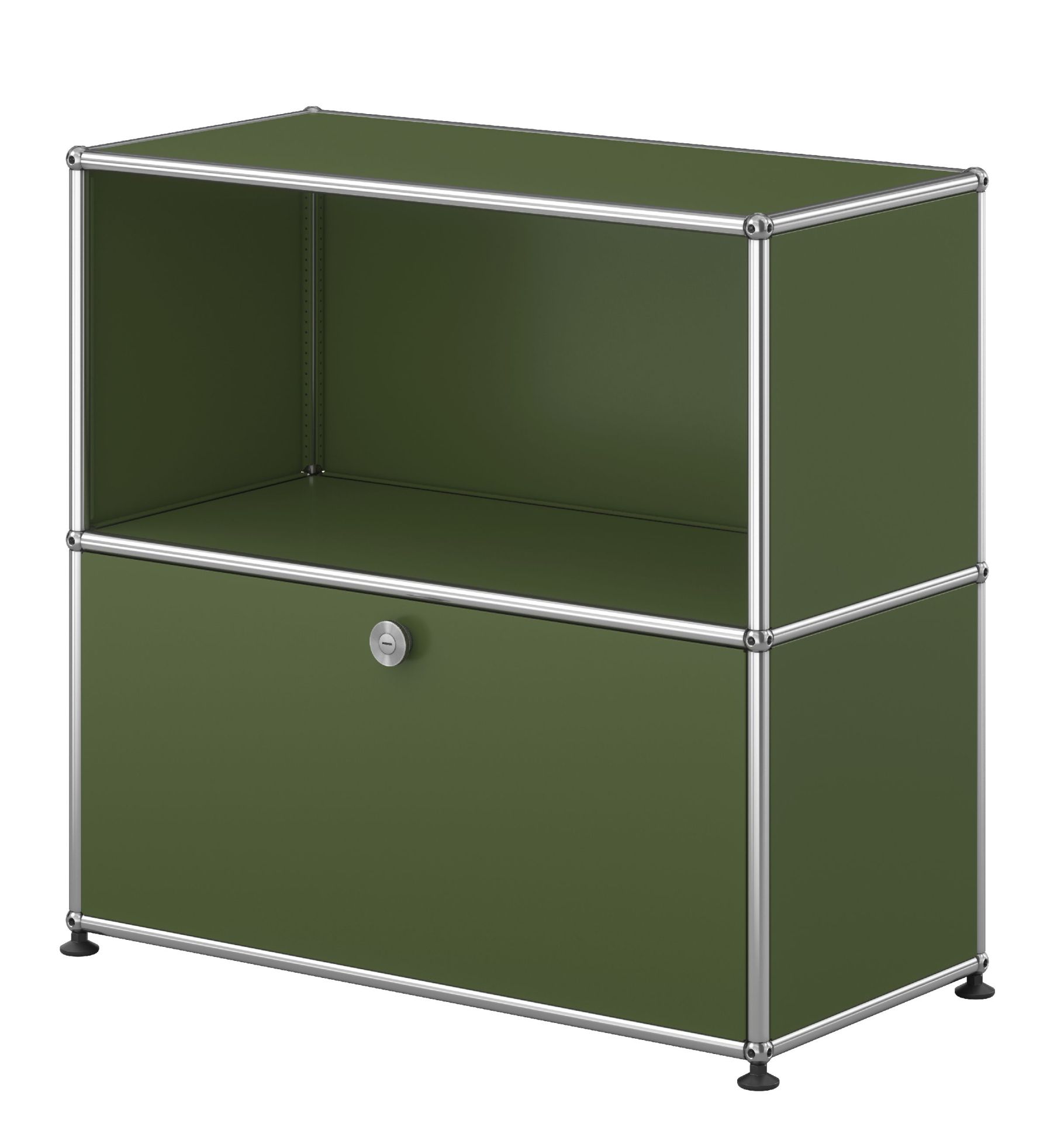 USM Haller Sideboard M62 1 Klappe / 1 Offen Olivgrün