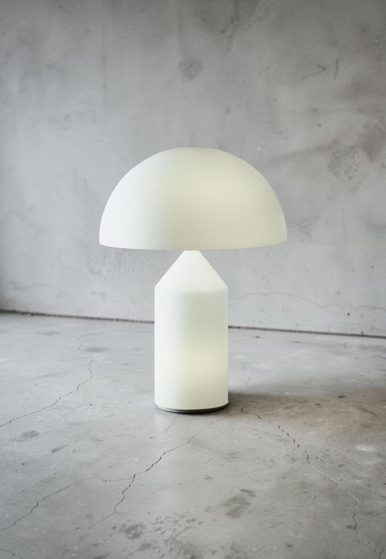 Atollo Tischleuchte Glas Oluce