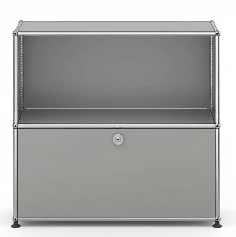 USM Haller Sideboard 1 Offen / 1 Klappe Mittelgrau
