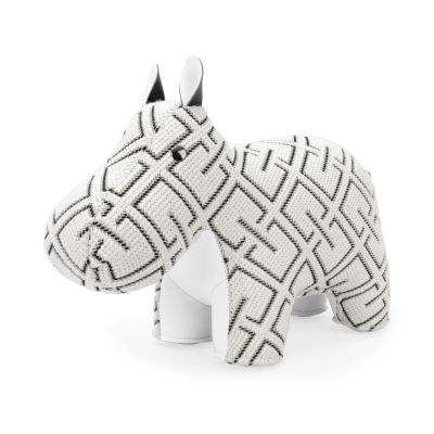 Buchstütze Hippo Grid weiß Züny x KVADRAT