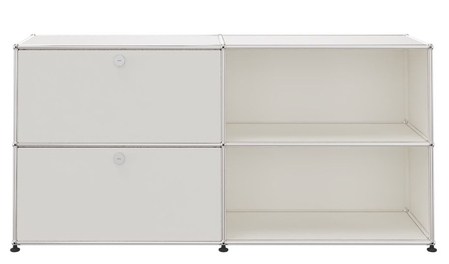 USM Haller Sideboard 2 Offen / 2 Klappen links Reinweiß - FAST DELIVERY