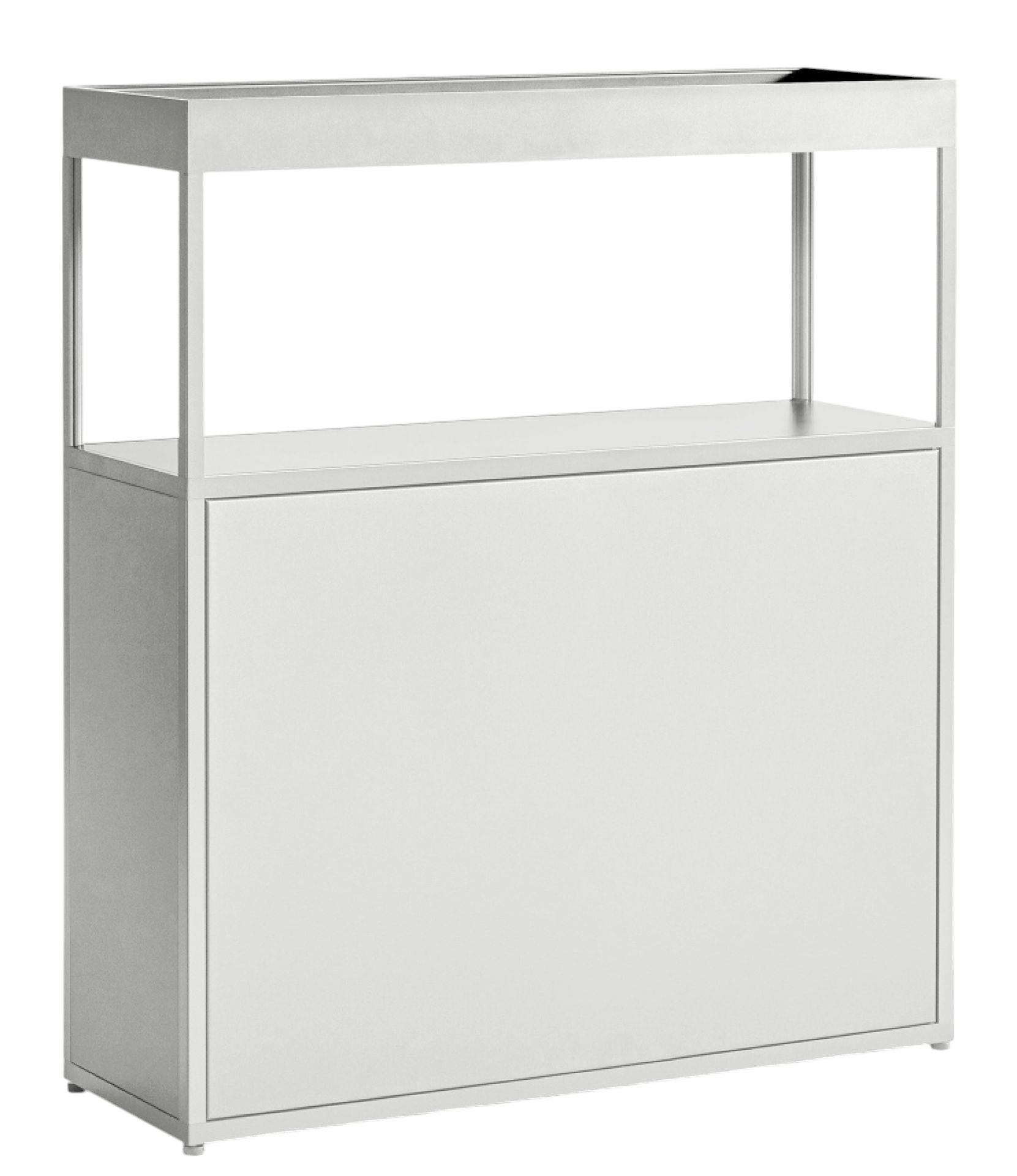 Hellgraues New Order Sideboard von Hay mit Regalfach, modernes Design für Wohnzimmer.