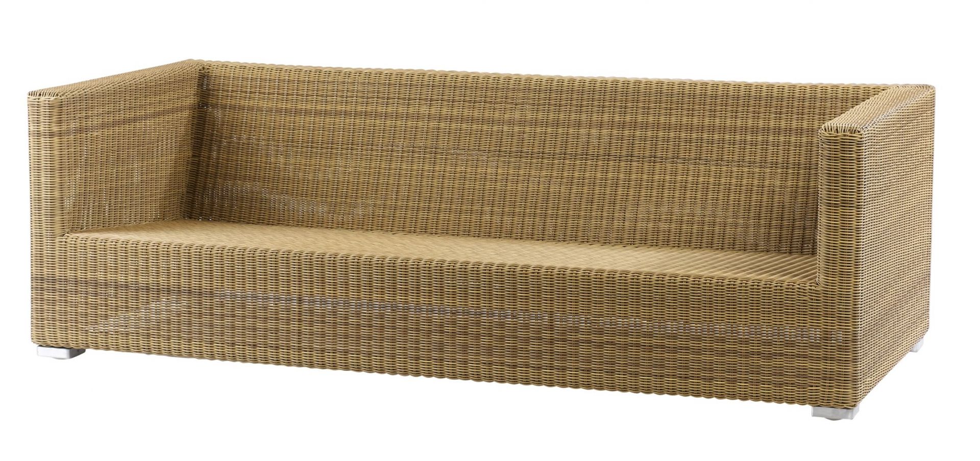 Chester Sofa: Cane-Line 3-Sitzer Gartensofa aus Rattan, Outdoor Möbel für Terrasse und Balkon.