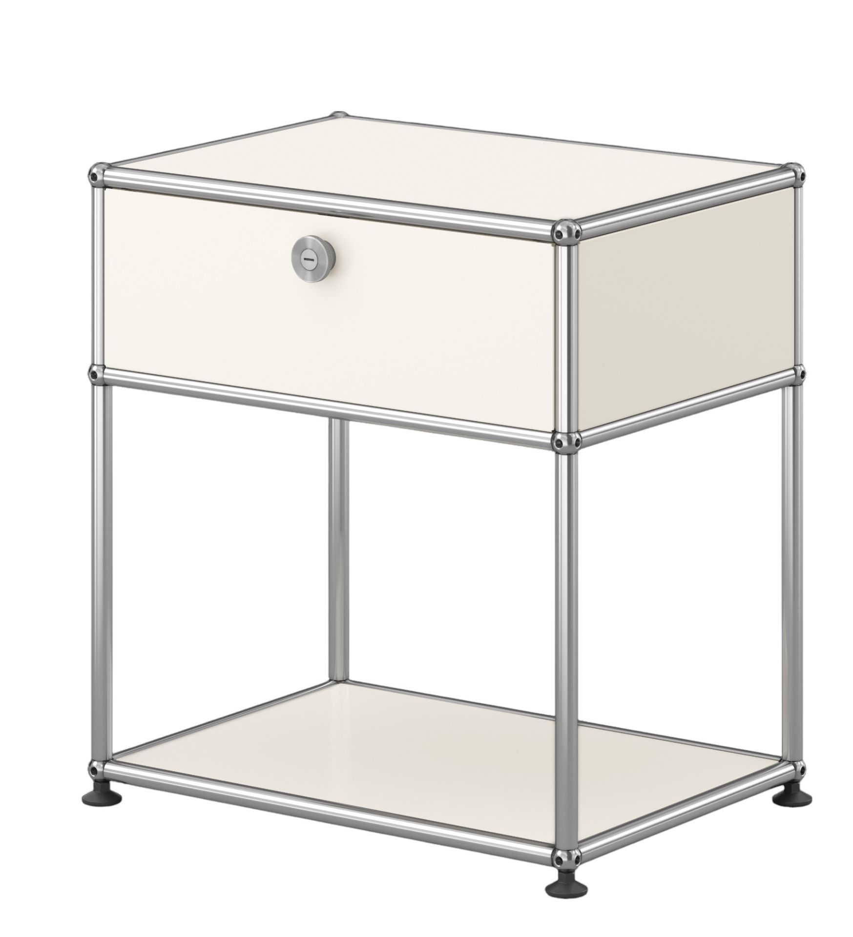 USM Haller Nachttisch mit offenem Fach Reinweiß - QUICK SHIP