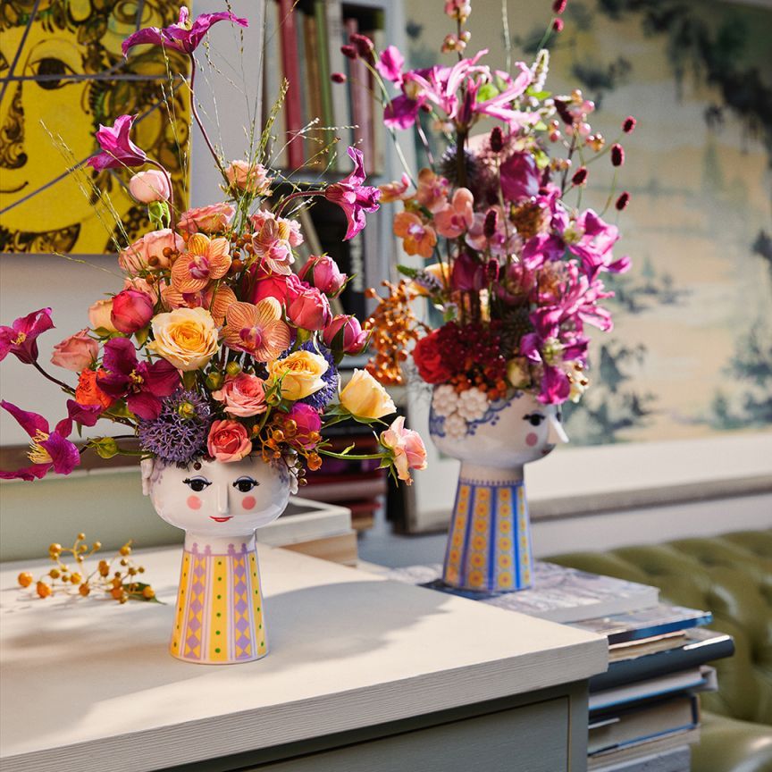 Eva Vase H18,5cm hellblau Bjørn Wiinblad