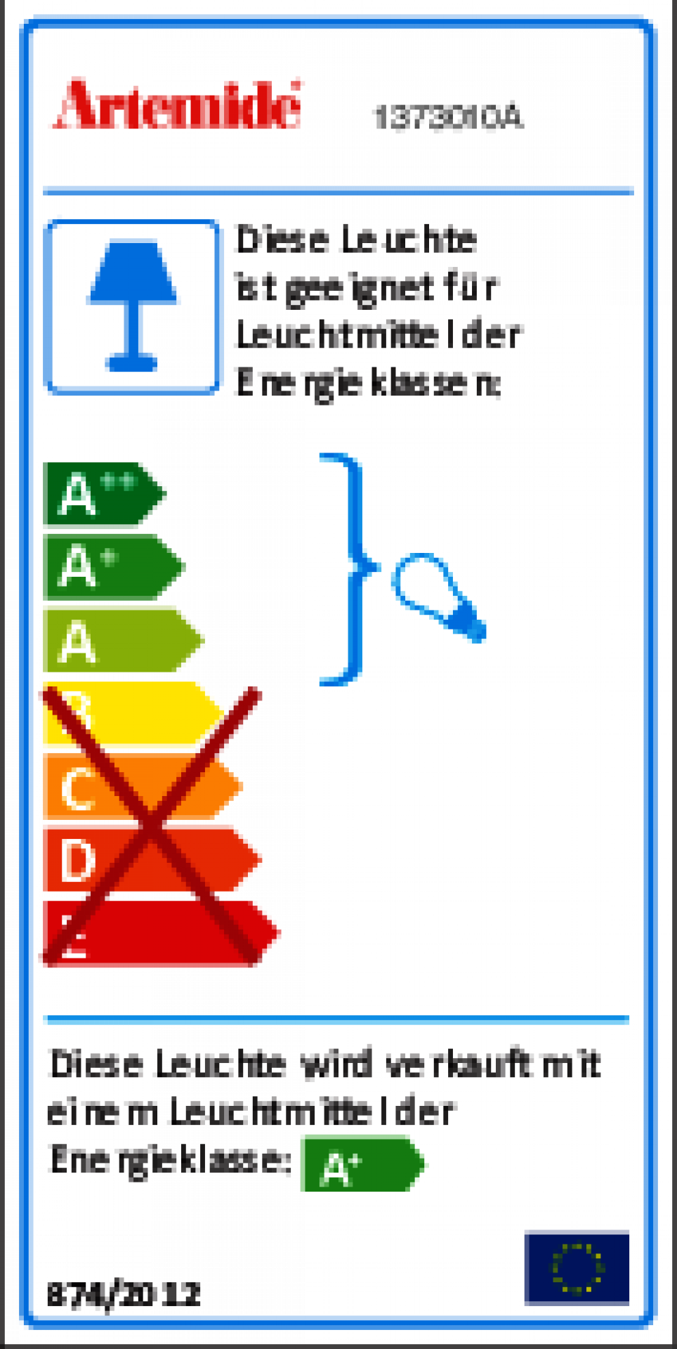 Schwarze Cadmo LED Wandleuchte von Artemide: Modernes Design für Innen und Außen.