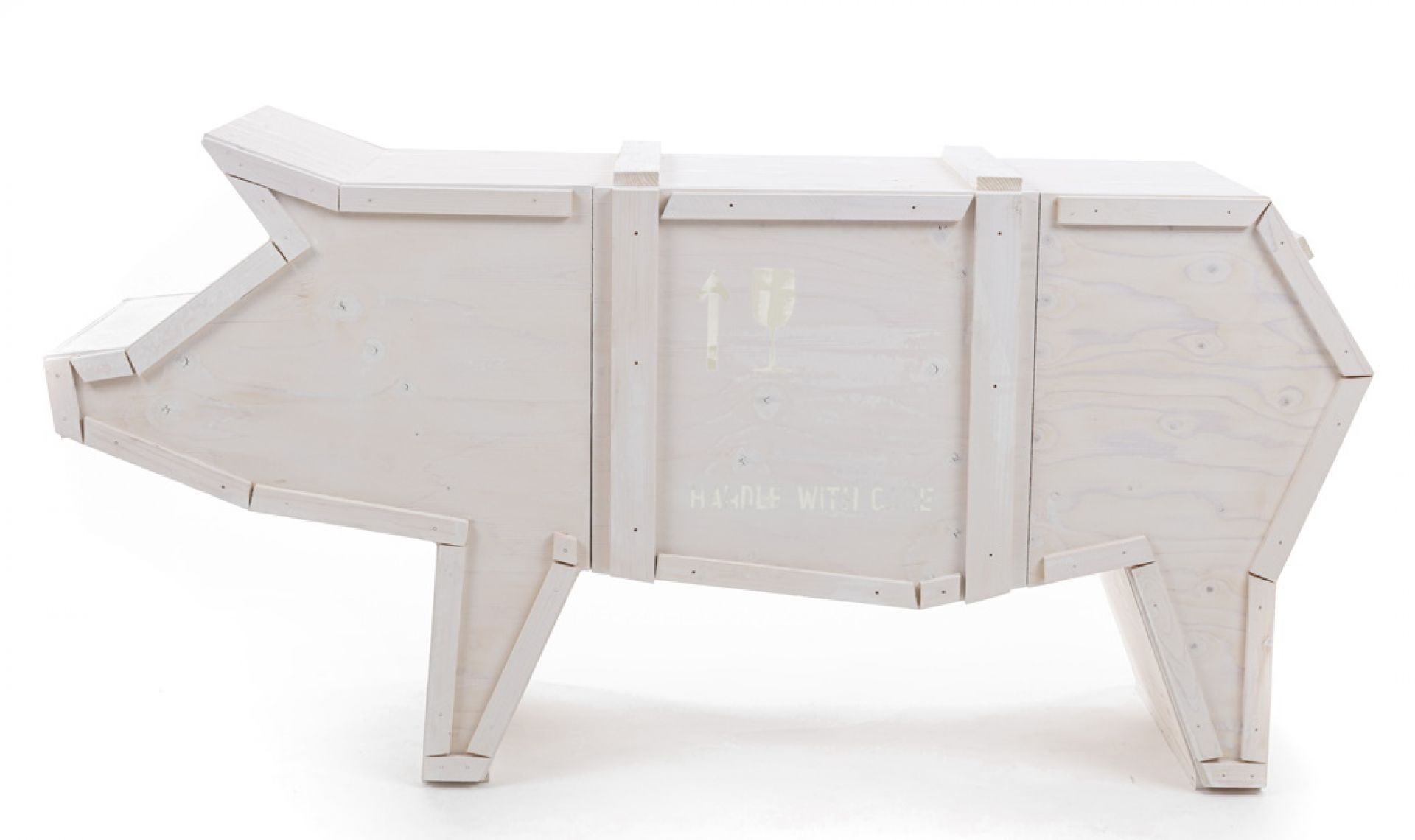 Weißer "Sending Animals" Schweine-Schrank von Seletti. Design Schrank in Form eines Schweins.