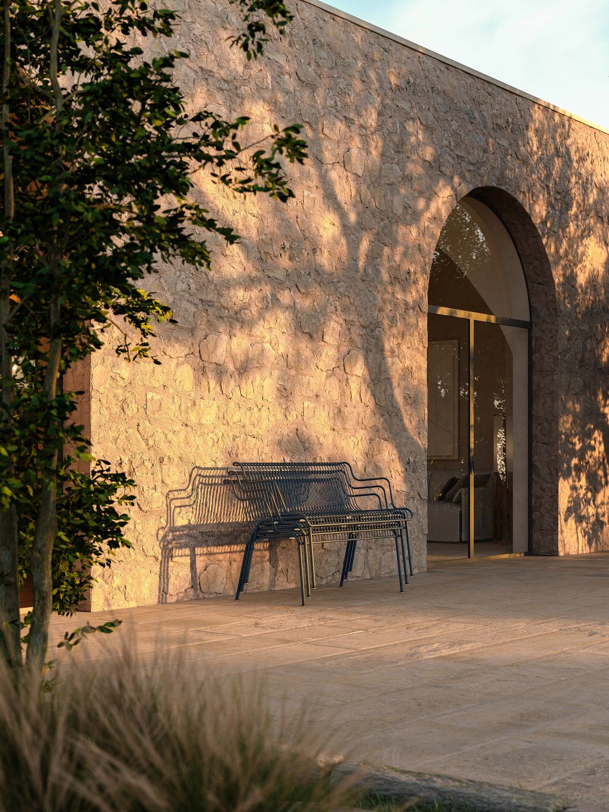 South Outdoor Bench Bank Magis