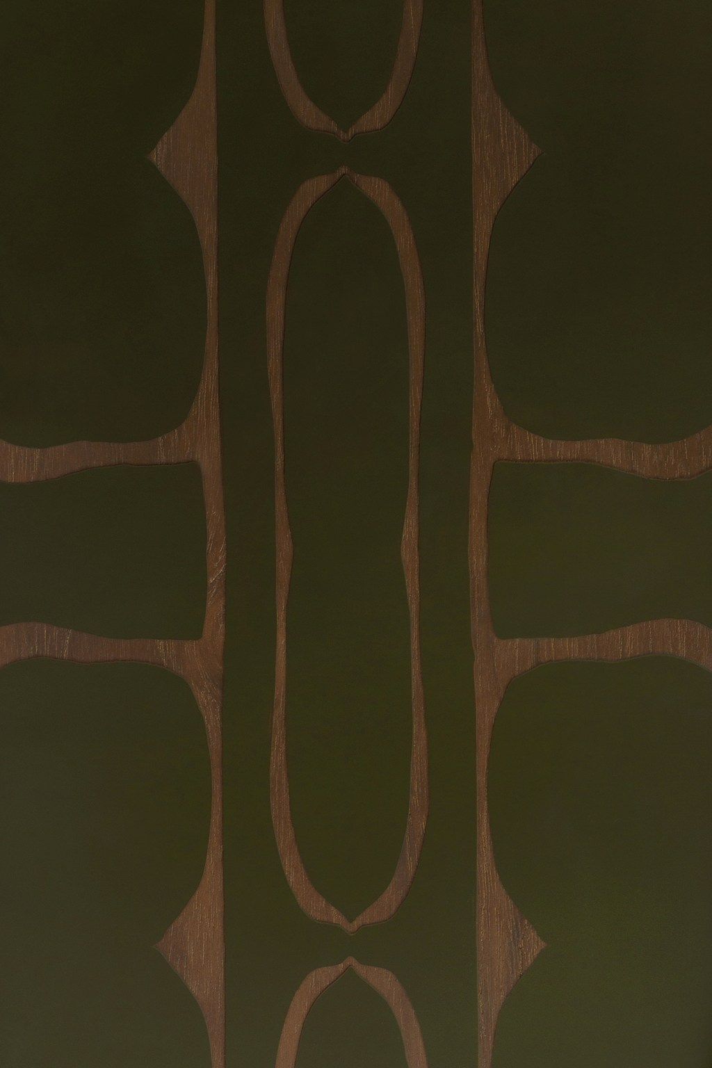 Detailaufnahme des Second Nature Valet Trays von Ethnicraft mit ethnischem Muster.