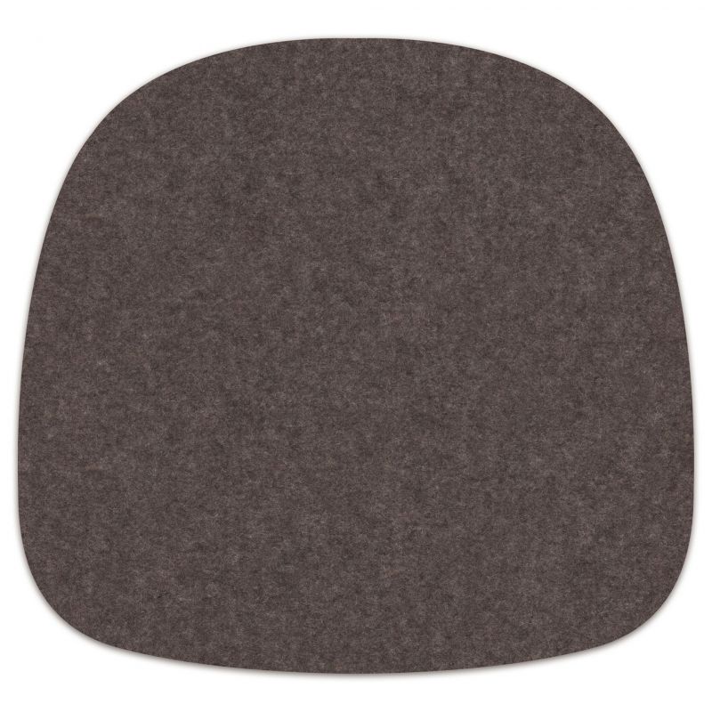 Braune Filz Sitzauflage für About A Chair AAC22 von Hey Sign, Farbe Pfeffer.