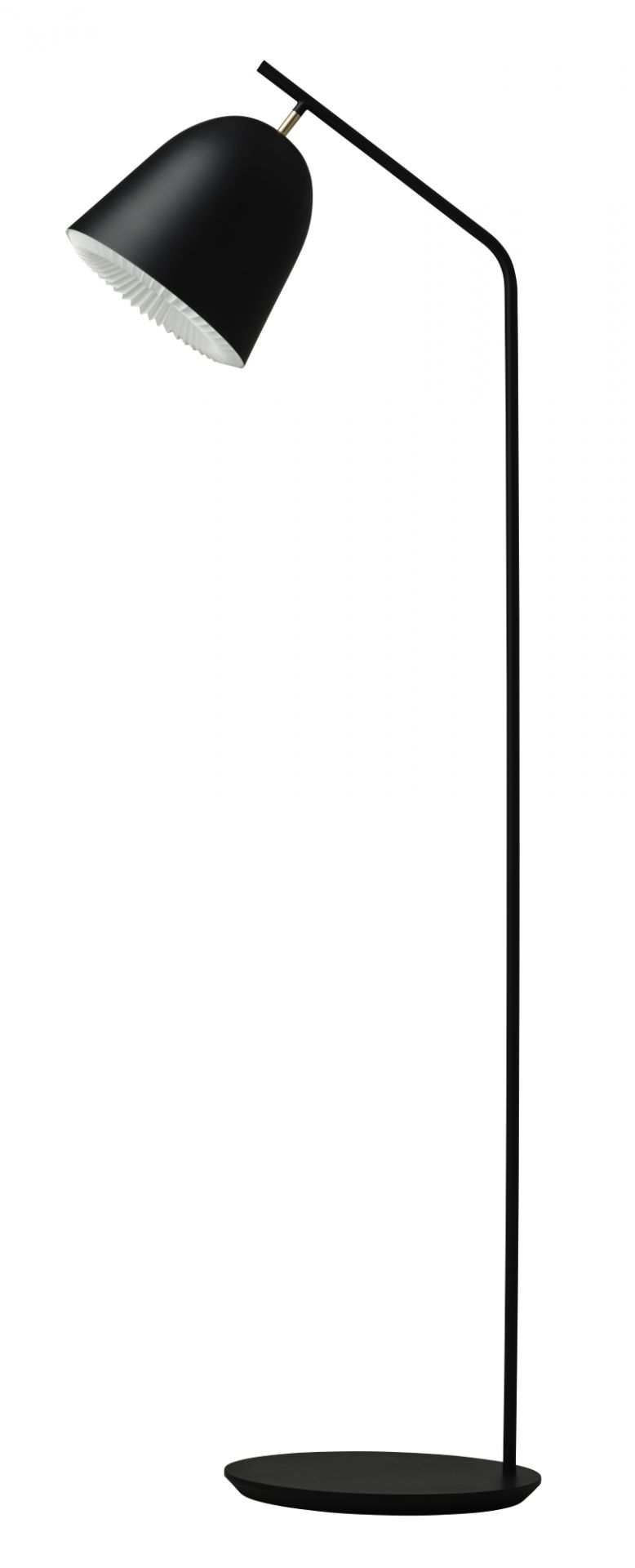 Schwarze Cache Floor Stehleuchte von Le Klint: Moderne Bodenlampe mit plissiertem Lampenschirm.