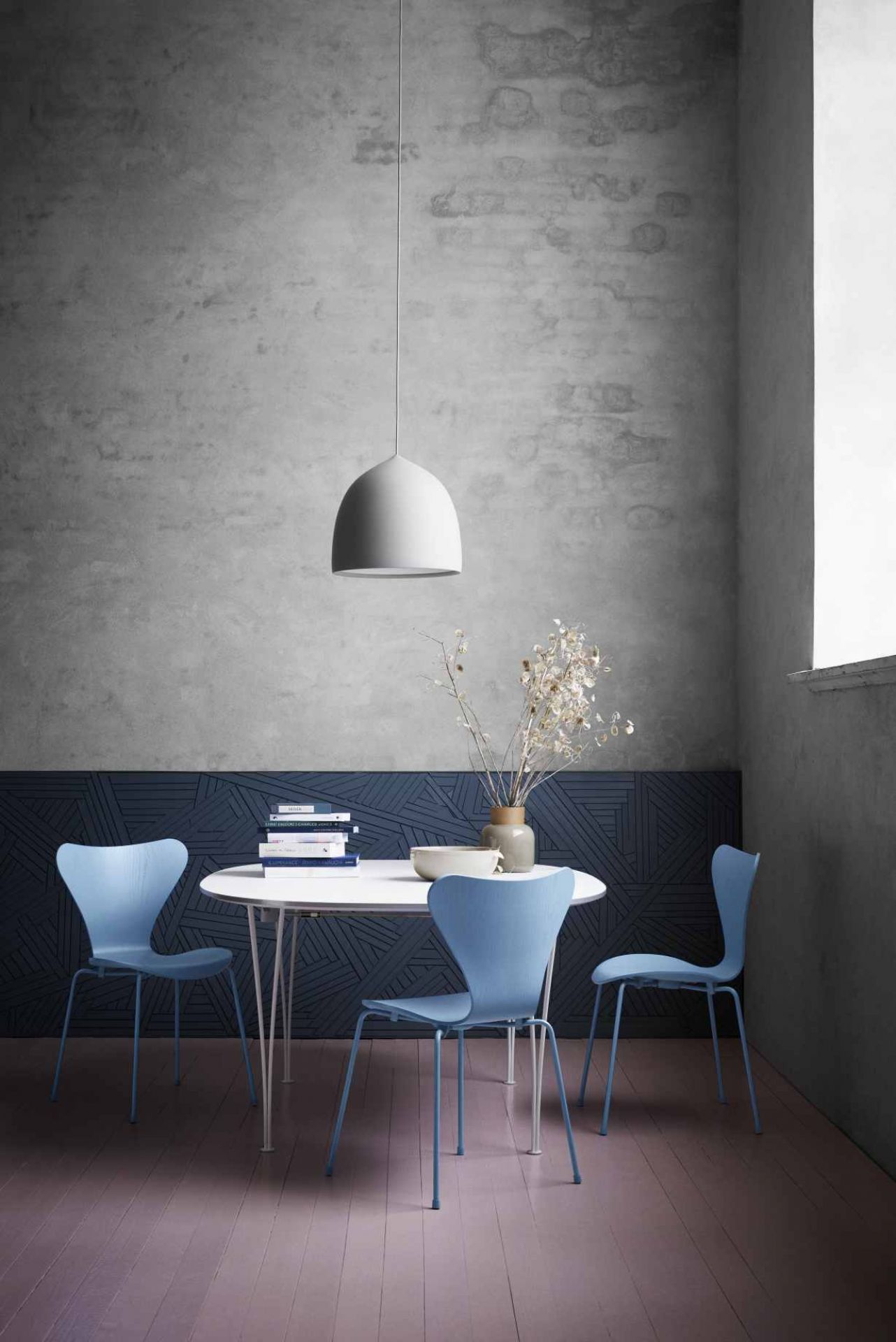 Siebener / Serie Stuhl 3107 Fritz Hansen