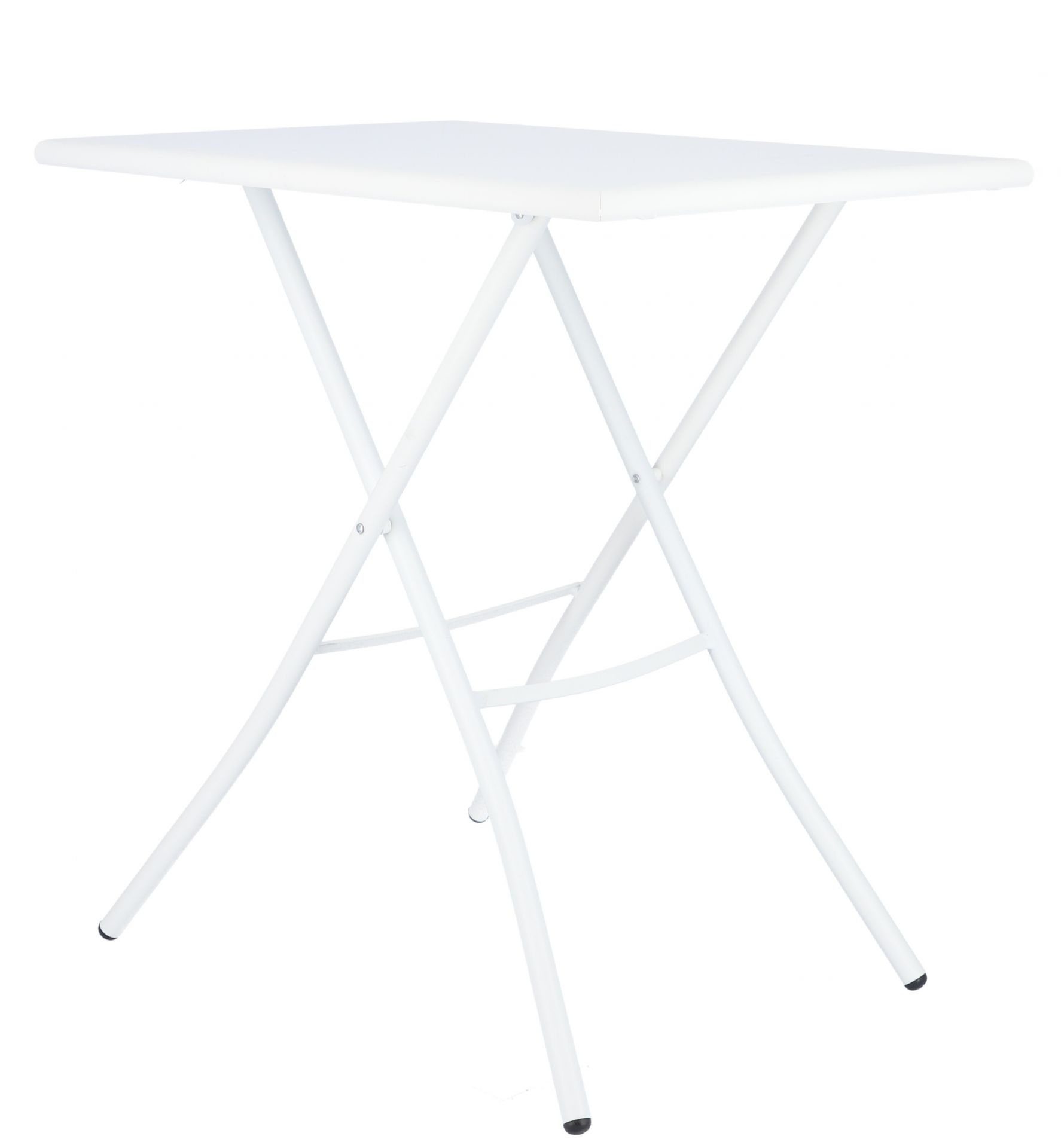 Weißer Fiam Klapptisch für Outdoor, ideal als Gartentisch oder Balkontisch. Jan Kurtz Design.