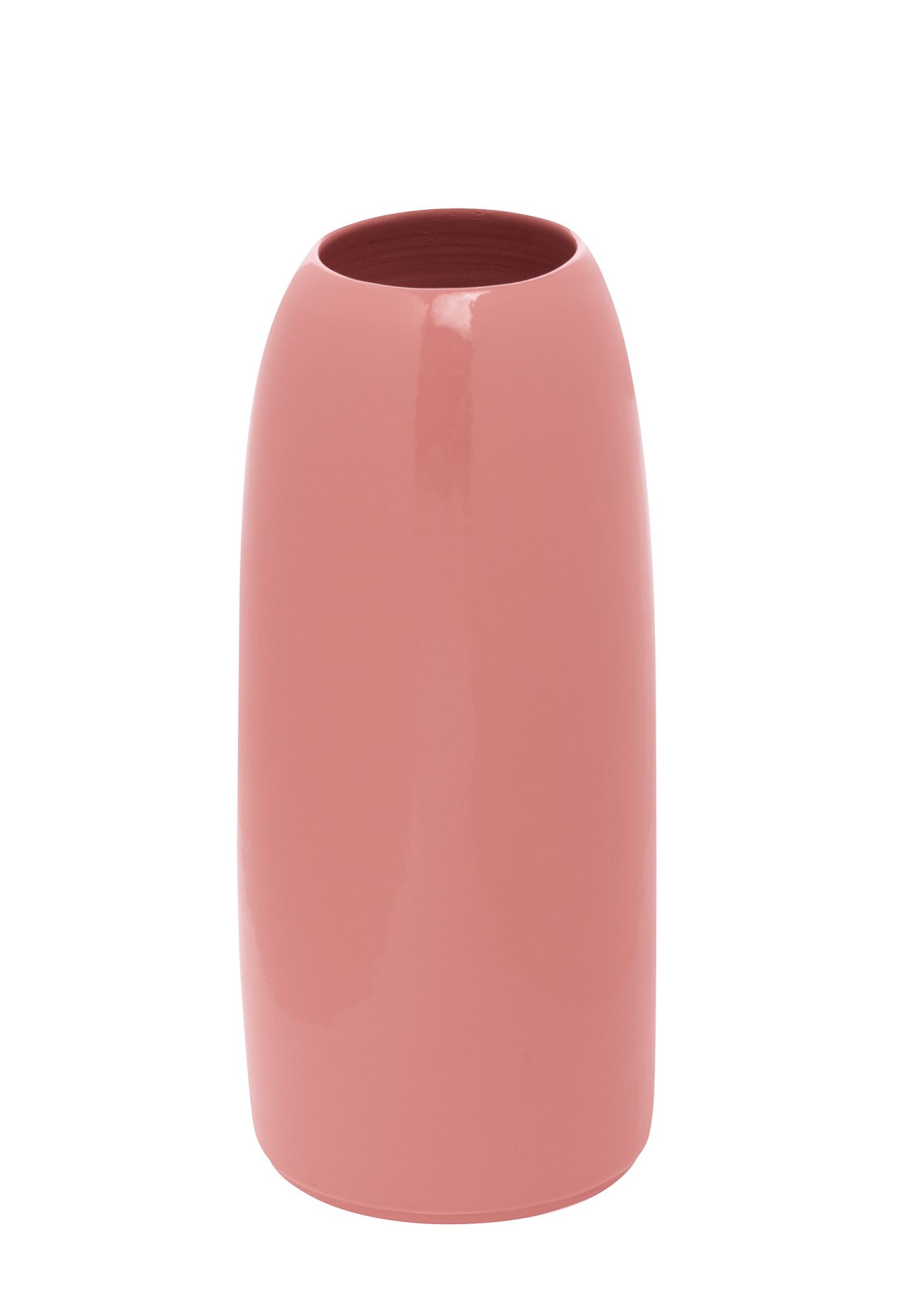 Schönbuch Carla Vase M in Nelkenrosa: Moderne, zylindrische Design-Vase für Blumen und Dekoration.