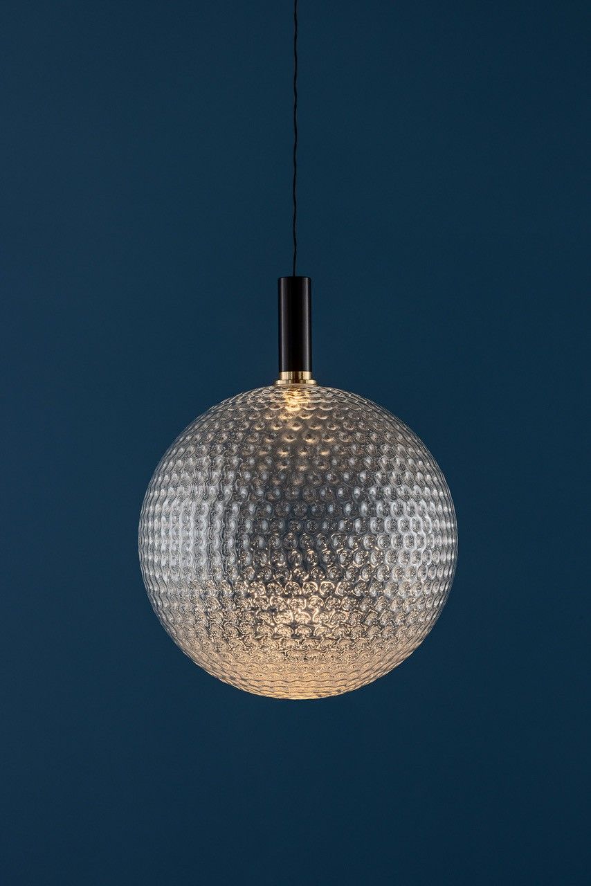 Nahaufnahme der Par 18 Hängeleuchte mit Nickel-Finish von Catellani & Smith, 16cm Durchmesser.