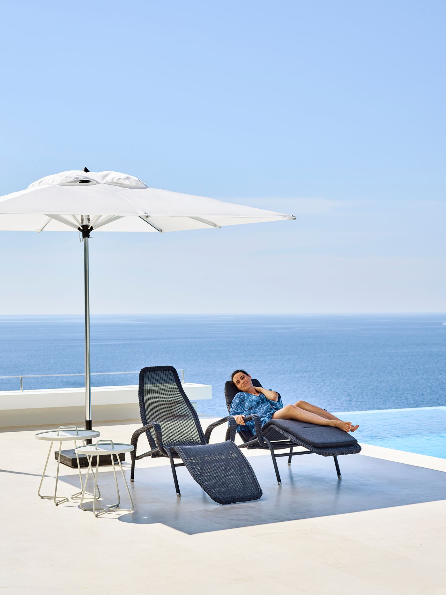 Sunrise Outdoor Sonnenliege stapelbar Cane-Line