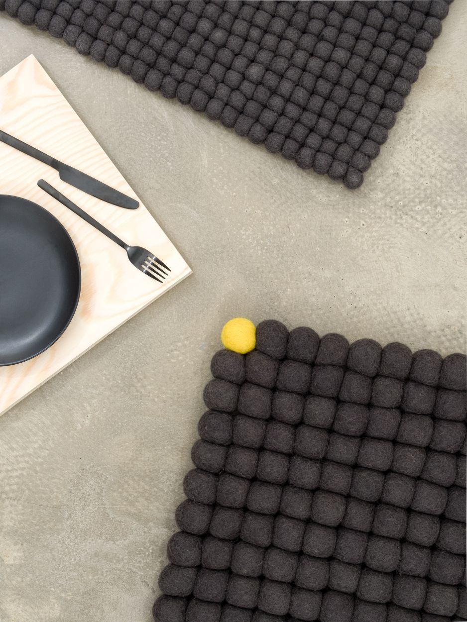 Big One Rechteckig Filzteppich 180 x 260 cm myfelt Anthrazit