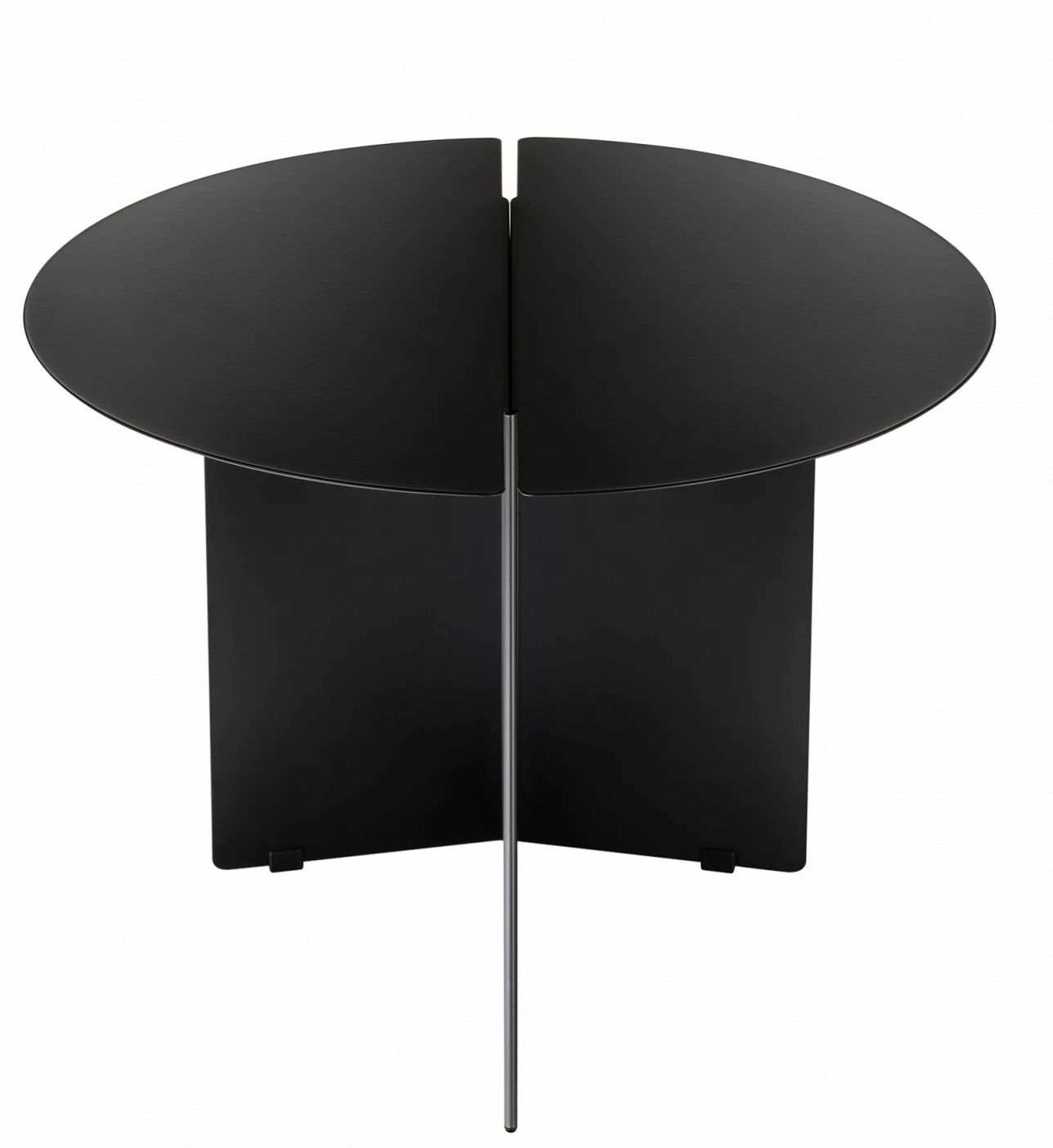 Schwarzer Oru Beistelltisch von Blomus, runder Tisch mit Metallfuß, modernes Design für Wohnzimmer und Büro.