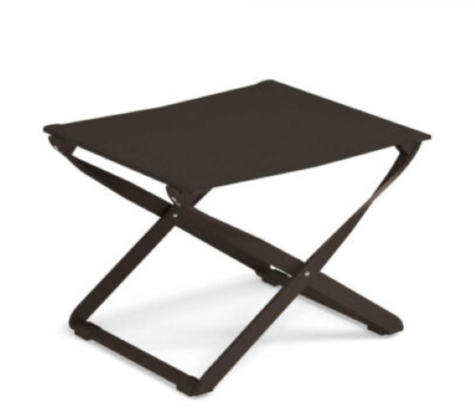 Ciak Outdoor Hocker klappbar in Mokka: Kompakter, brauner Falthocker für Garten, Terrasse und Balkon.