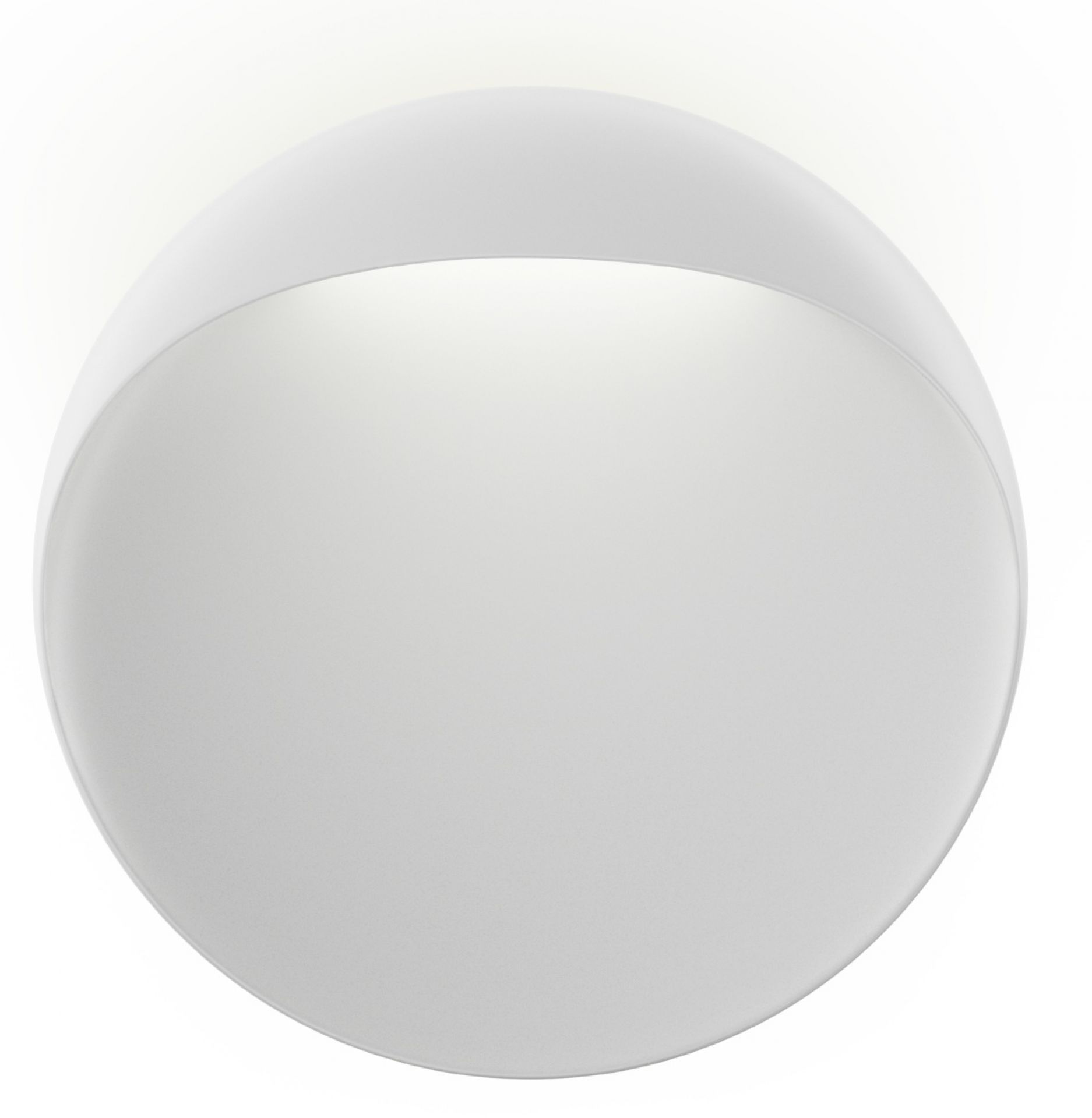 Weiße Flindt Wandleuchte von Louis Poulsen, runde Form, indirekte Beleuchtung für Wandmontage.