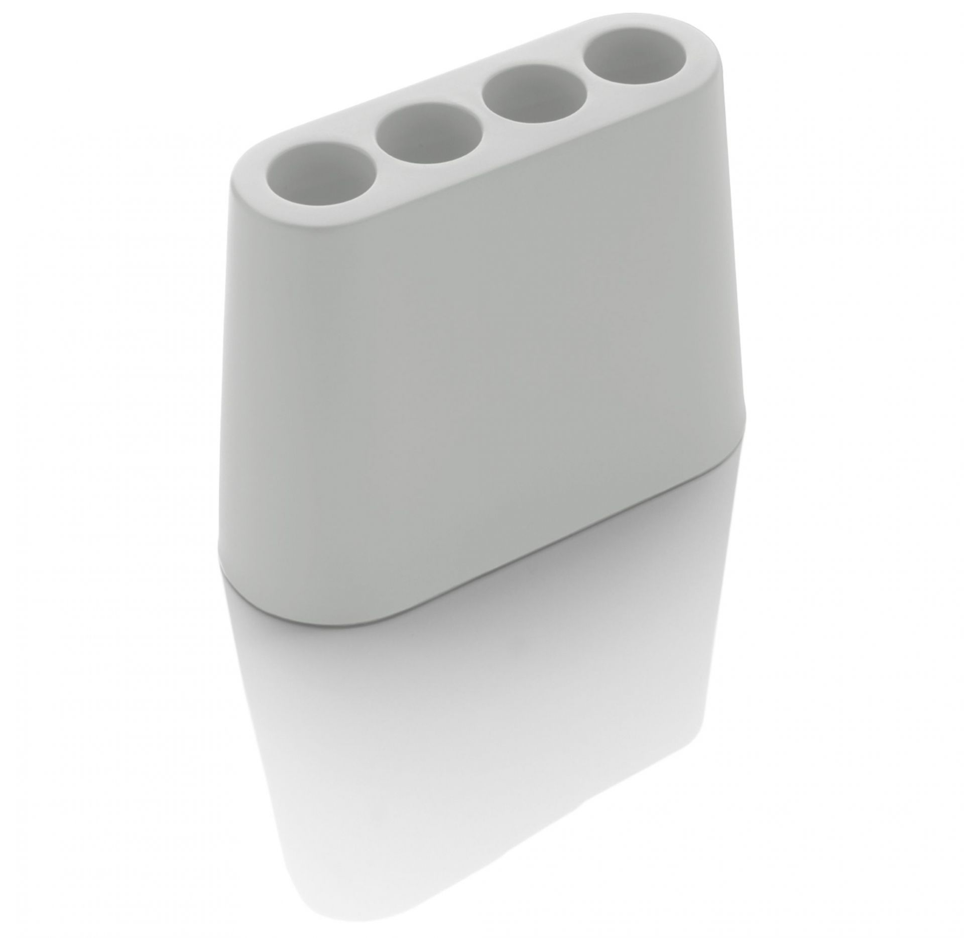 Aki Schirmständer, hellgrau, mit vier Löchern für Regenschirme, moderne Einrichtung für Flur und Eingangsbereich.