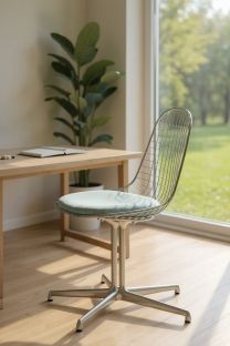 DKL-5 Wire Chair Stuhl mit Sitzkissen Vitra