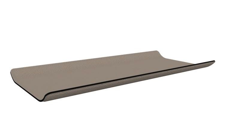 Detailaufnahme: Sandfarbenes Grand Sofa Tray Tablett von Vitra, praktisches Wohnaccessoire für das Sofa.