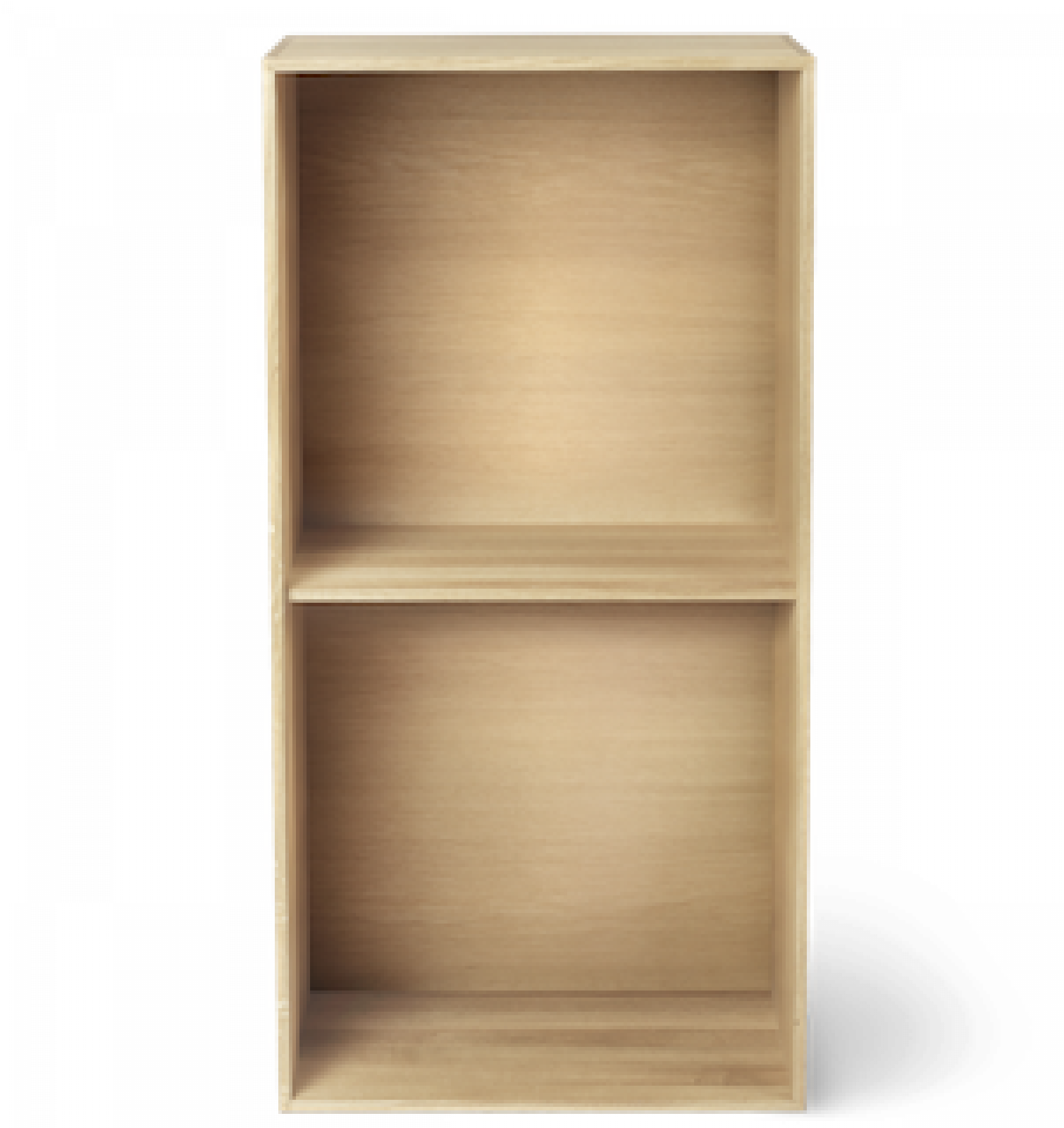 Helles, vertikales Bücherregal (FK63 System) von Carl Hansen & Søn mit einem Fachboden.