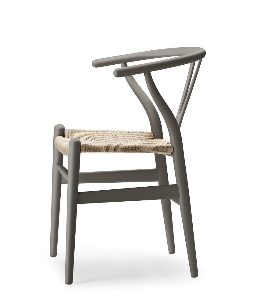 CH24 Wishbone Chair Stuhl in Slate Grau von Carl Hansen & Søn. Designstuhl.