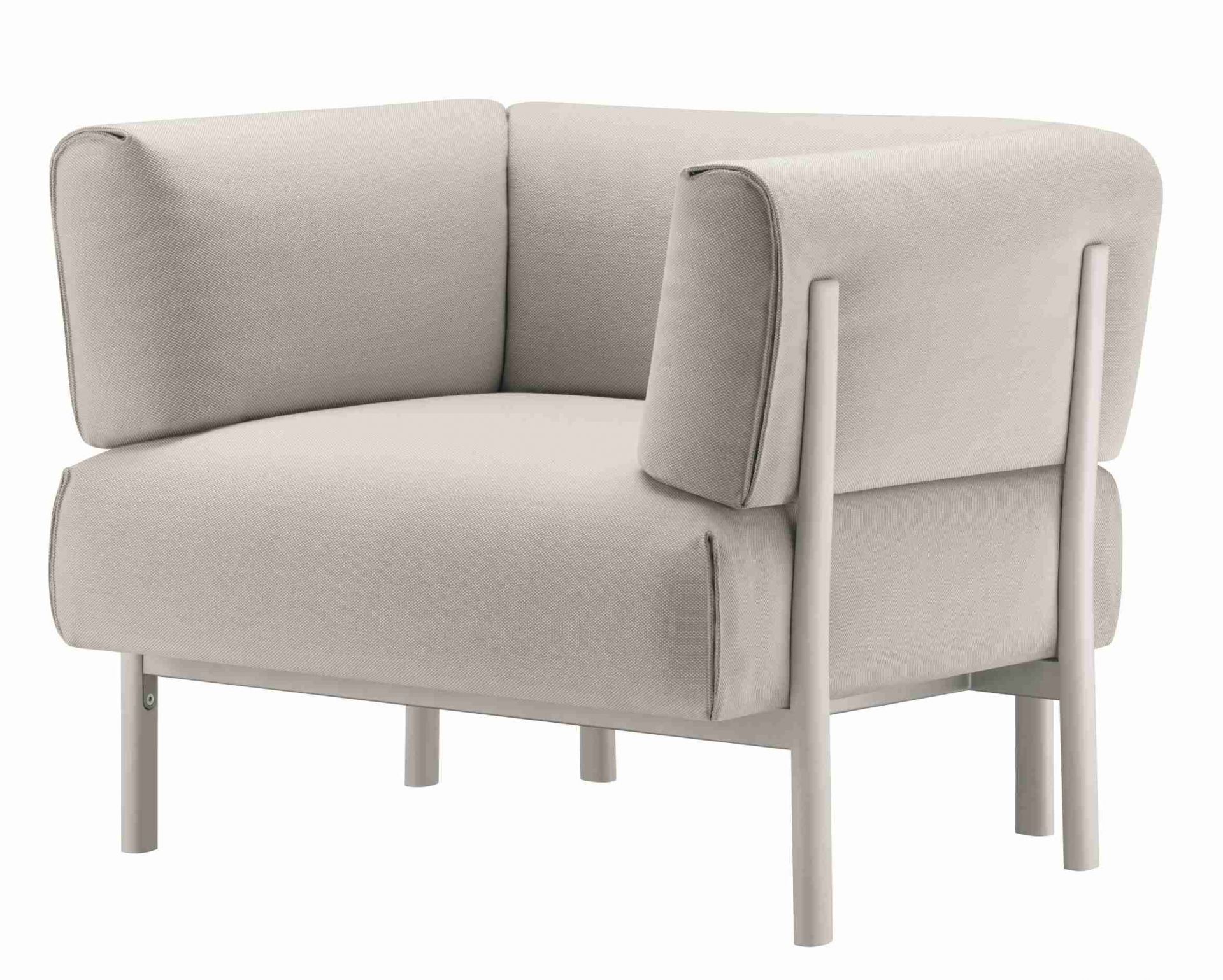 Eleven Sessel von Alias: Moderner, beiger Loungesessel mit Stoffbezug und minimalistischem Design für Wohnzimmer.