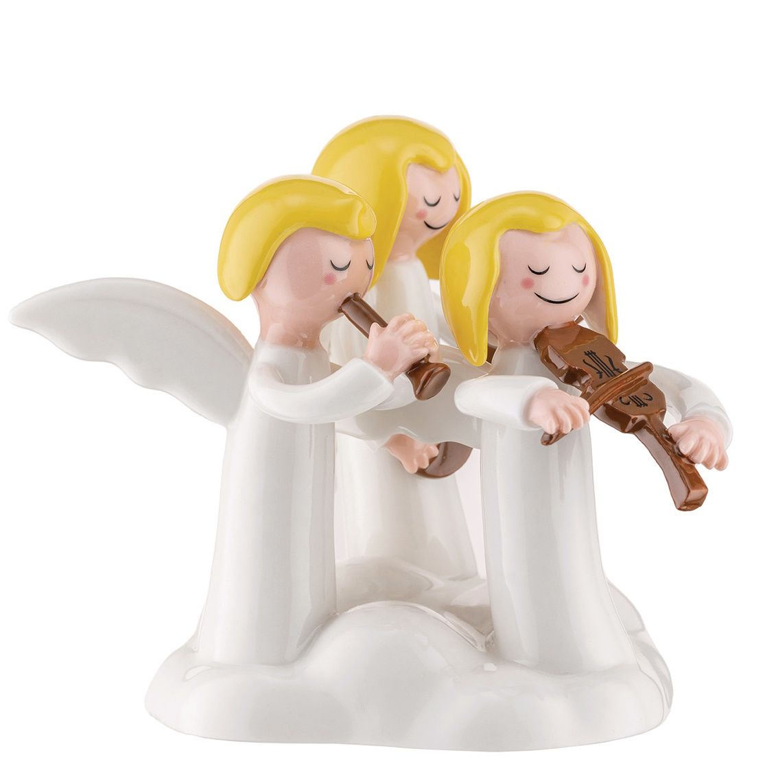 Alessi Happy Eternity Baby Engel Do Re Mi AGJ01 15 Figur mit Flöte und Geige.