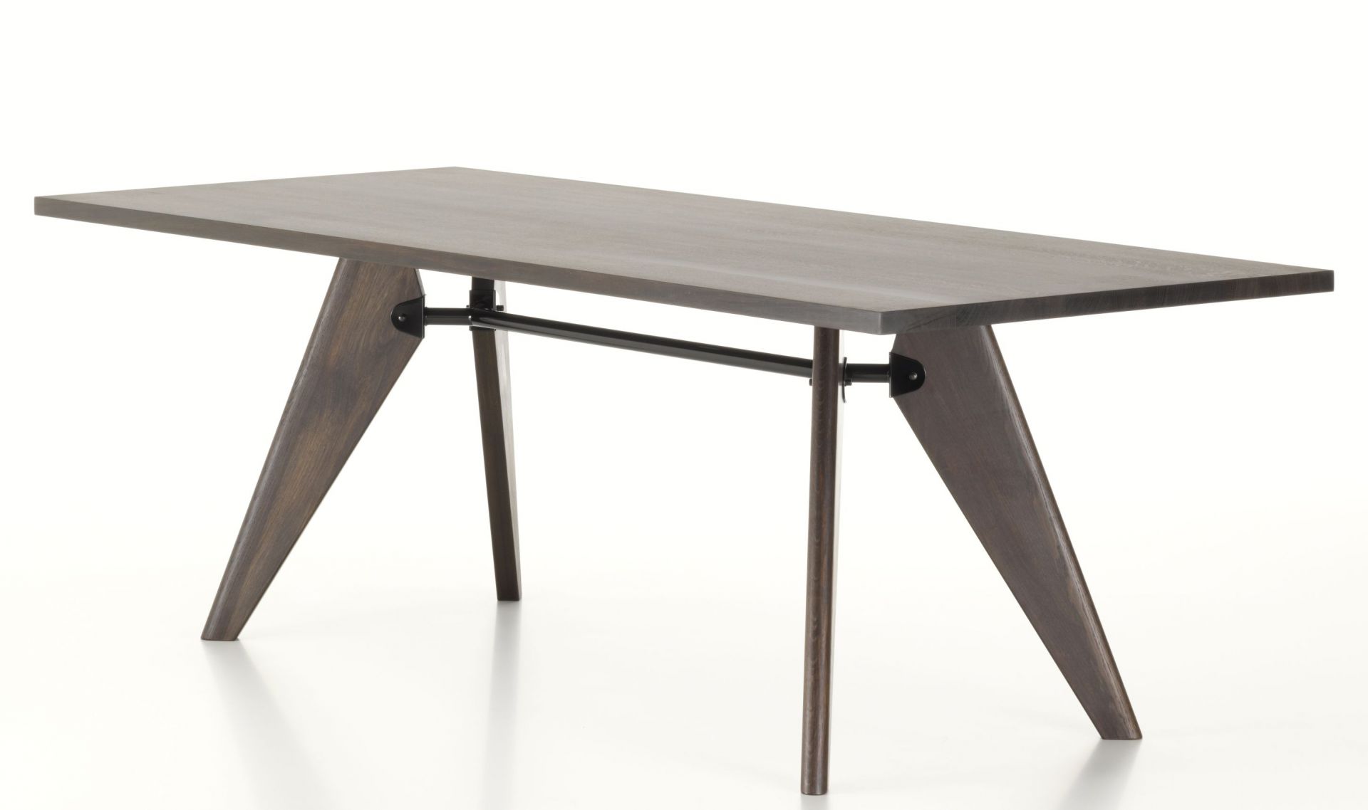 Table S.A.M Bois Tisch von Vitra, 90 x 260 cm, Holztisch mit Stahlgestell.