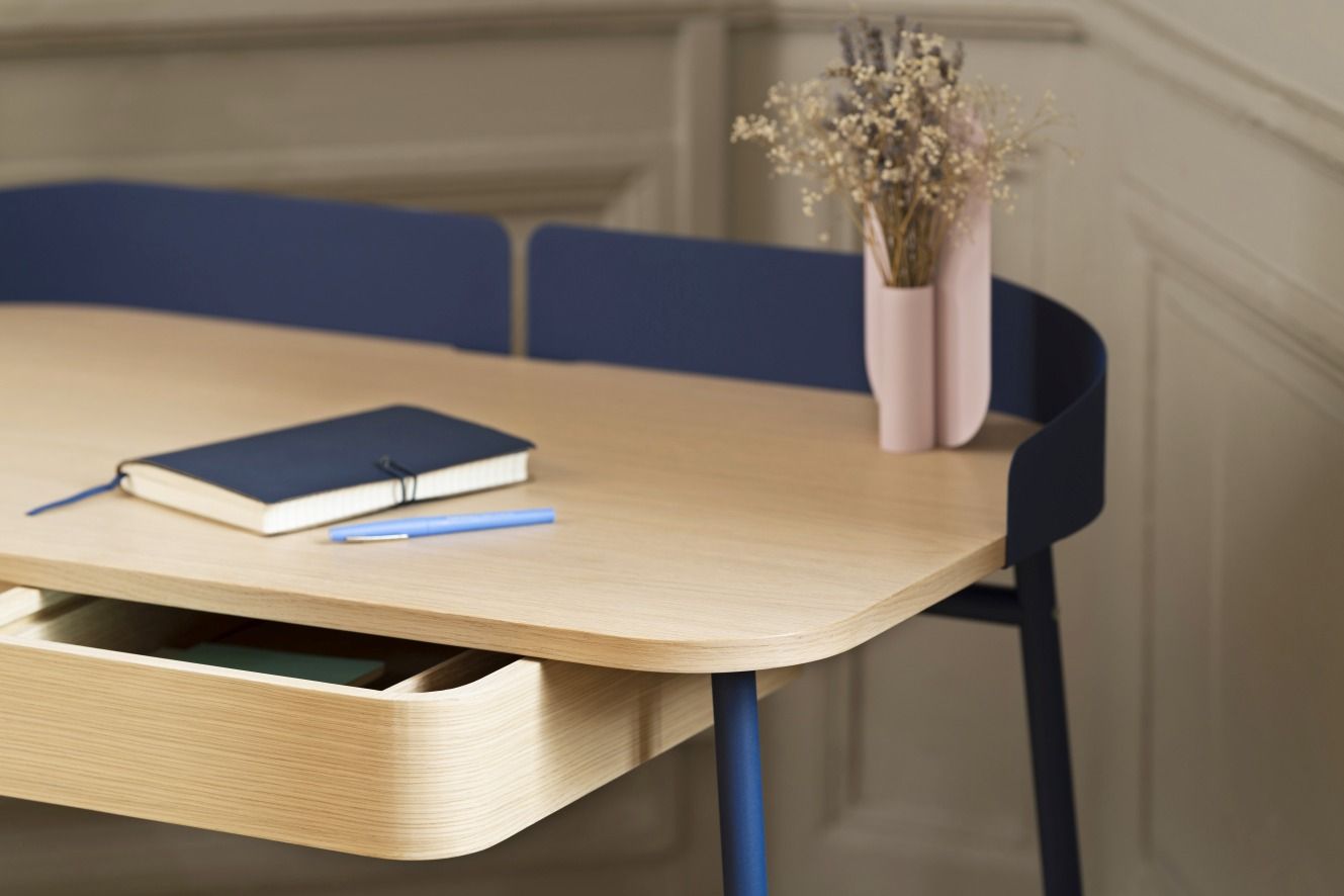 Victor Schreibtisch Hartô Blau matt